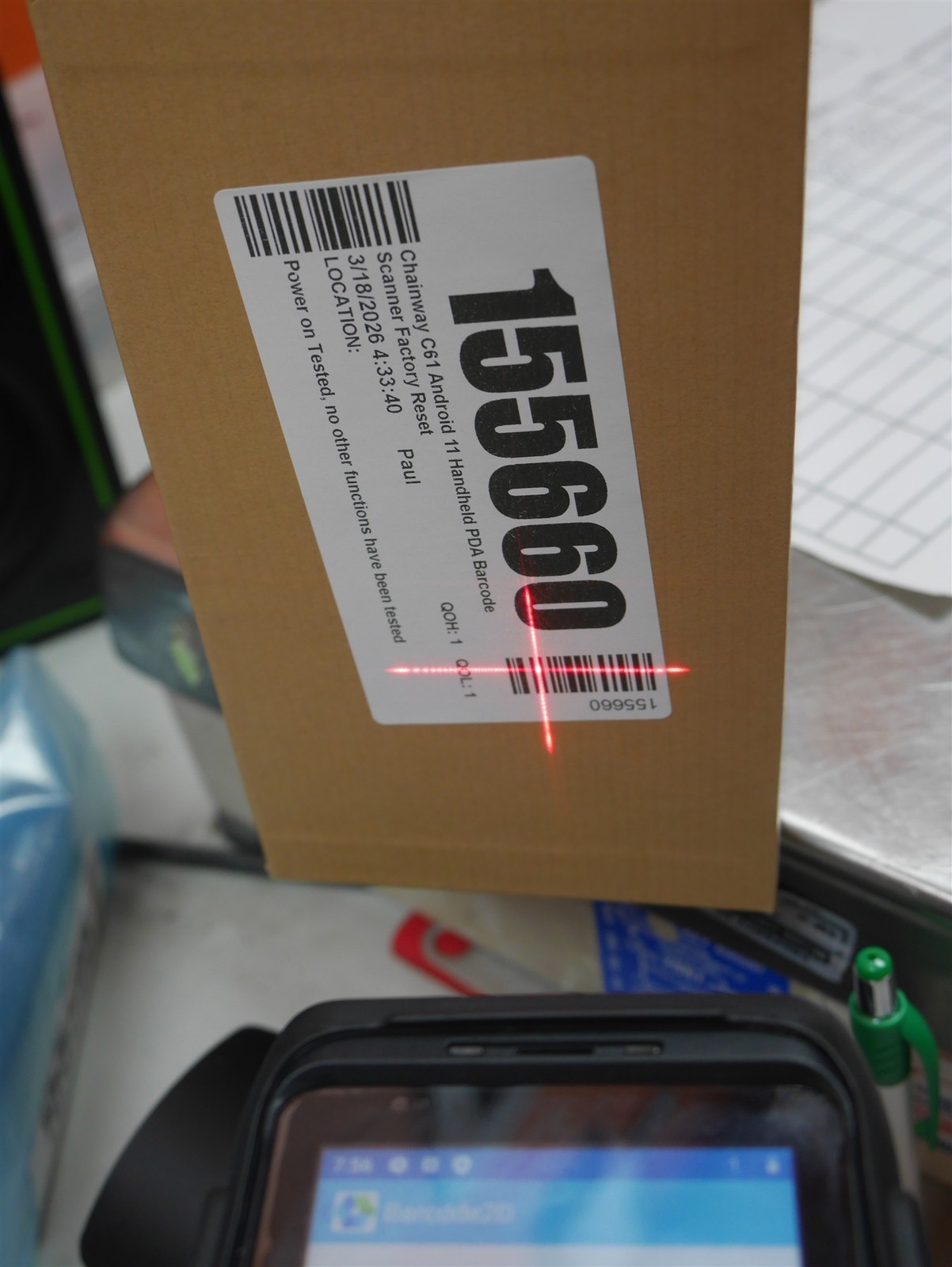 Chainway C61 Android 11 Handheld PDA Barcode Scanner Factory Reset