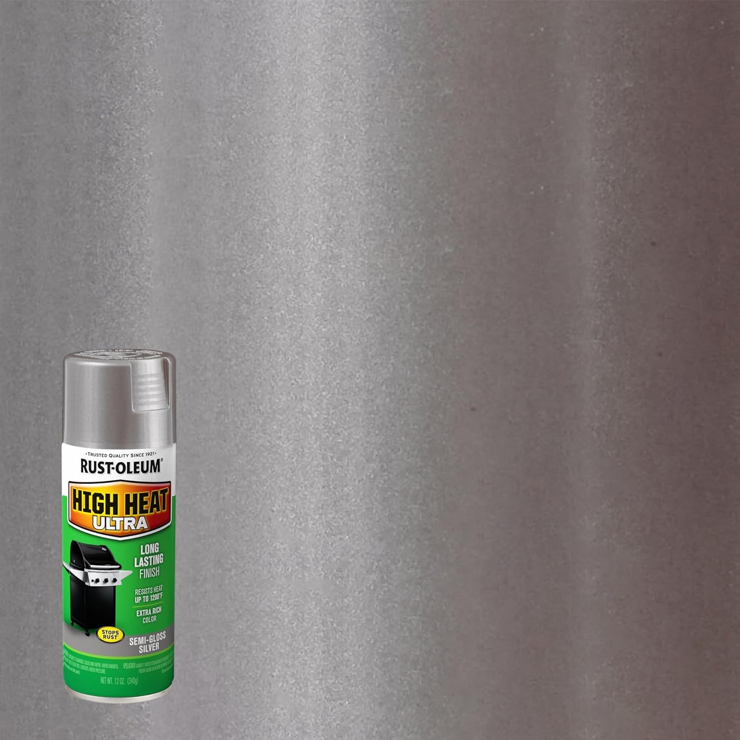 Rust-Oleum High Heat Ultra Spray Paint 12oz Silver