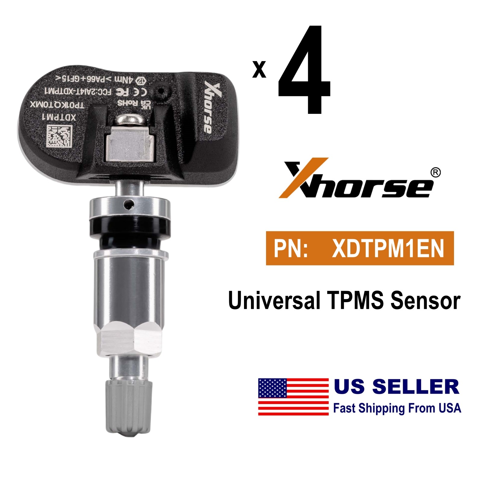 4x XHORSE Universal TPMS Tire Pressure Sensor Programmable by VVDI Max Pro, MIDI