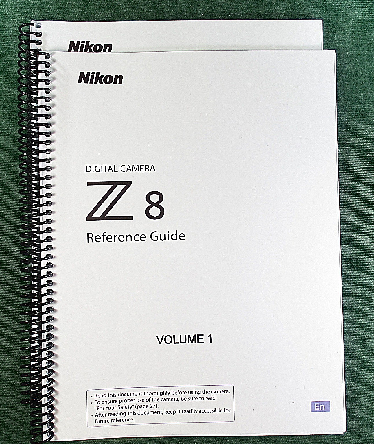 Nikon Z8 Reference Manual: Two Volume 970 Pages Full Color & Protective Covers!