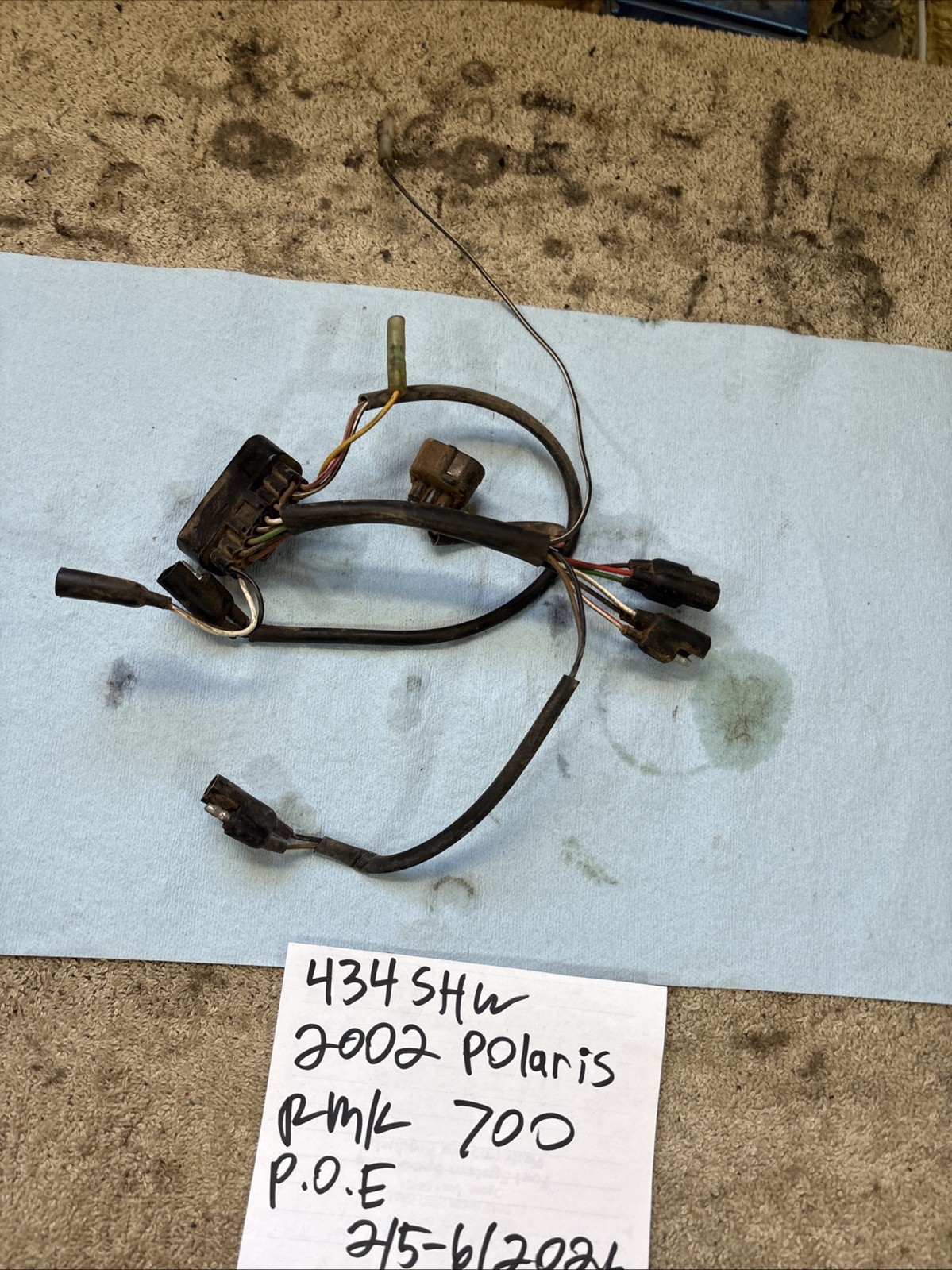 2002 Polaris Rmk 700 Secondary Wiring Harness Pigtail 434
