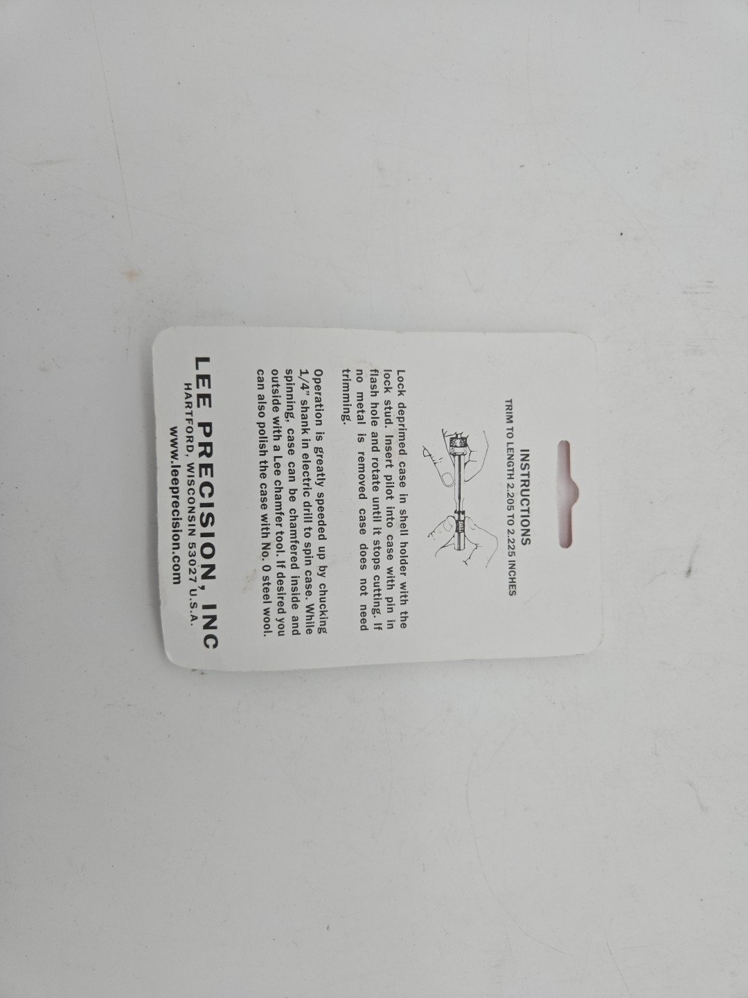 Lee Case Length Gauge & Shell Holder 444 Marlin