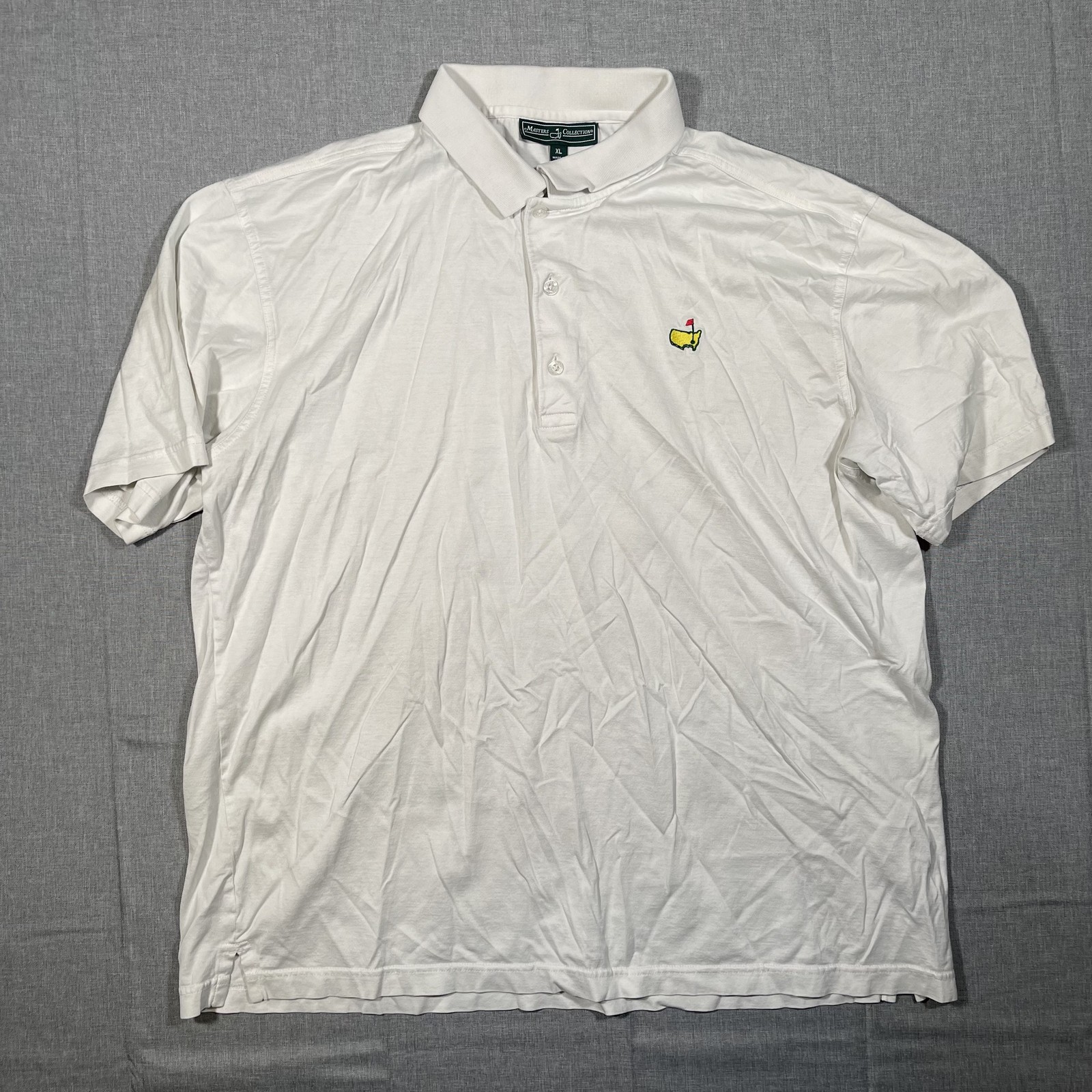 Masters Collection Shirt Polo Mens XL White Augusta Golf Embroidered 100% Cotton