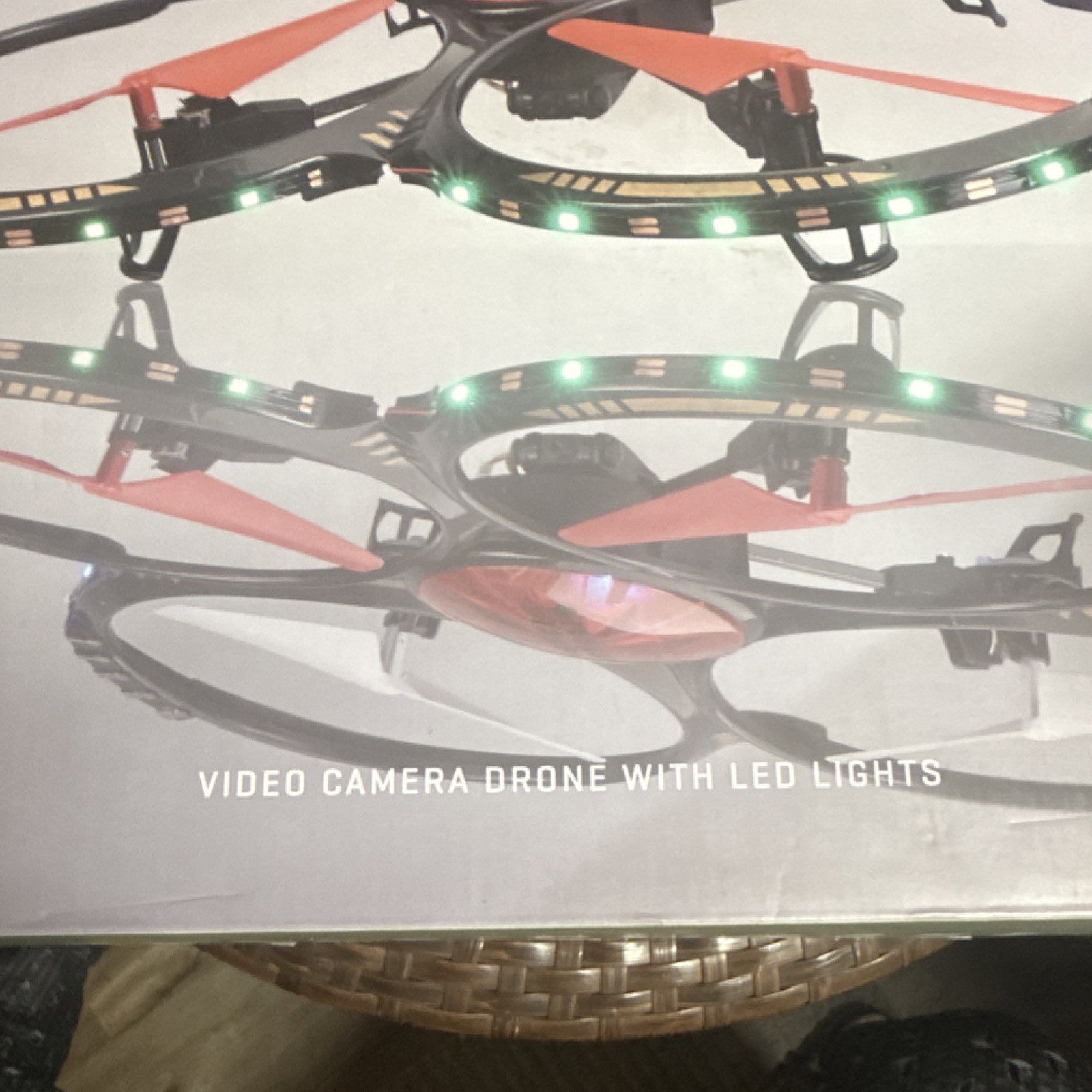 Sharper Image RC Camera Drone with Video Recording and LED Lights