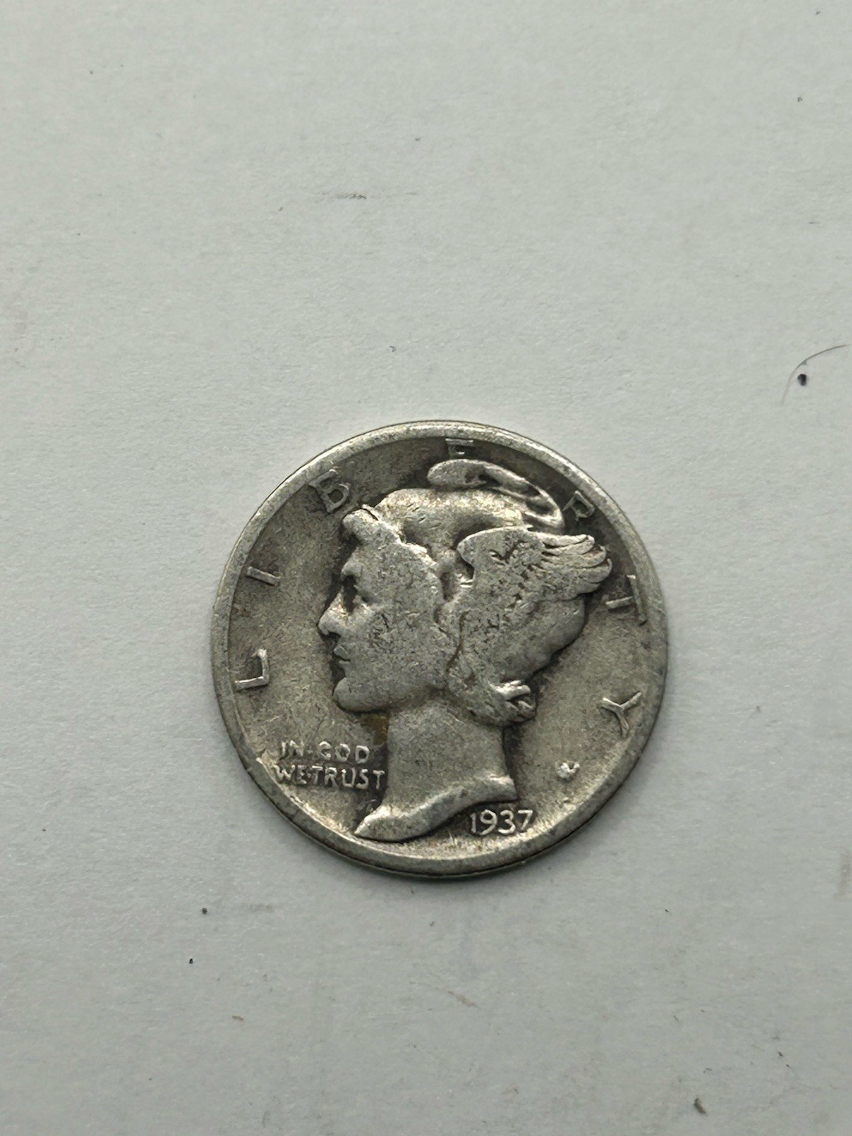 1937 Mercury Dime VG