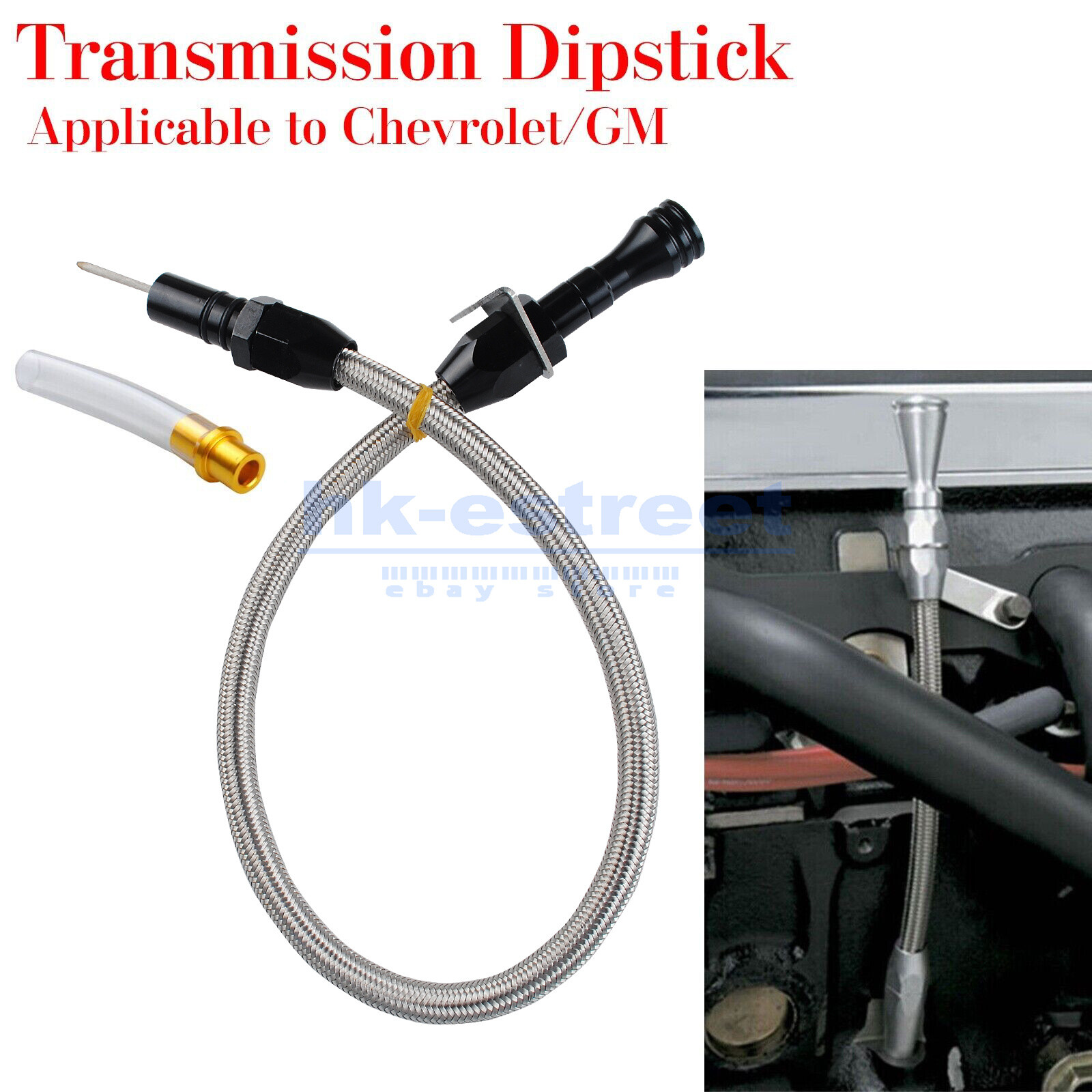 For Ford AOD Flexible Chrome Stainless Steel Transmission Dipstick AODE 4R70W US
