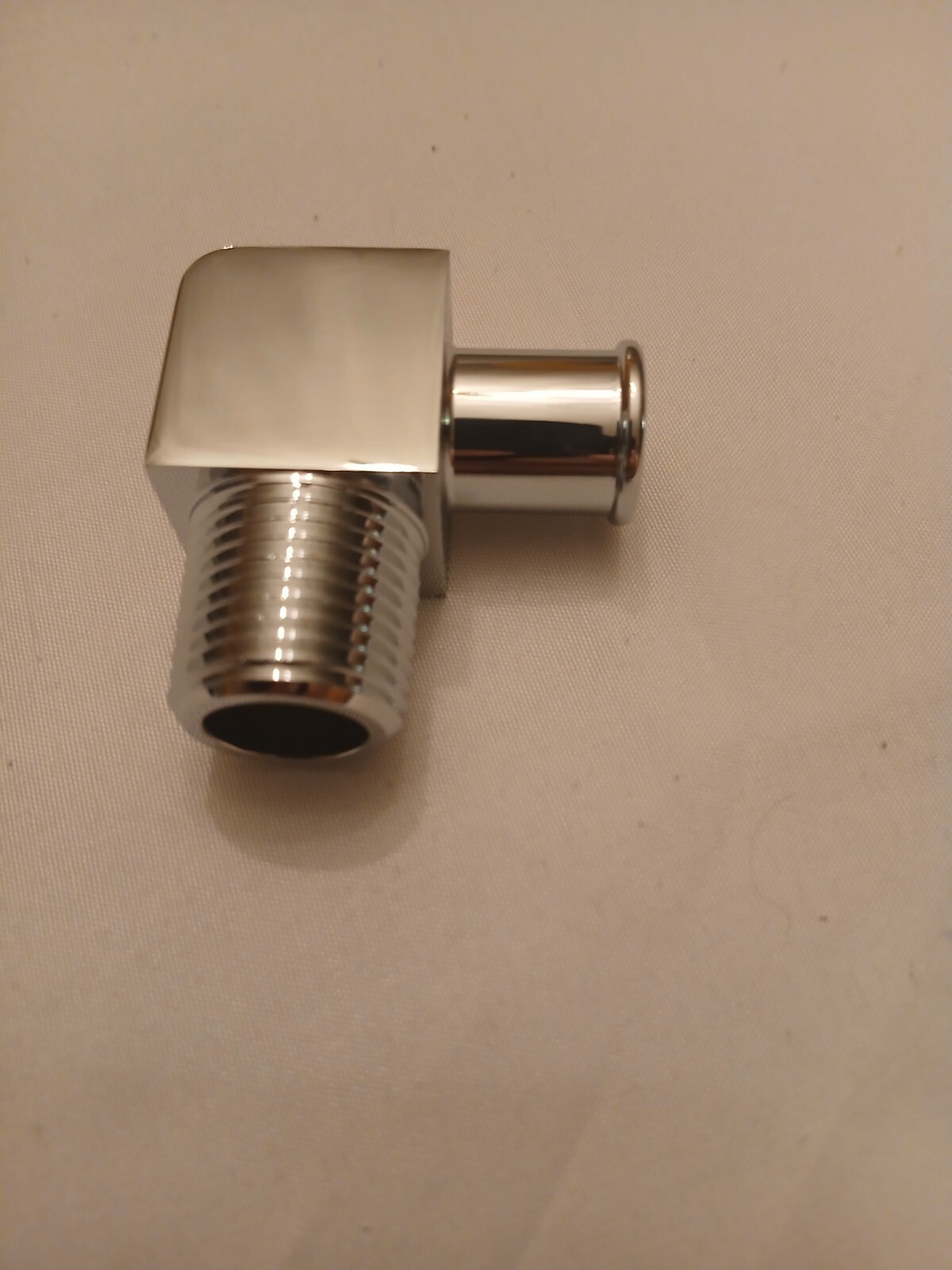 Chrome Billet Aluminum 90° Degree Heater Hose Fitting 5/8" 1/2" NPT SB Chevy