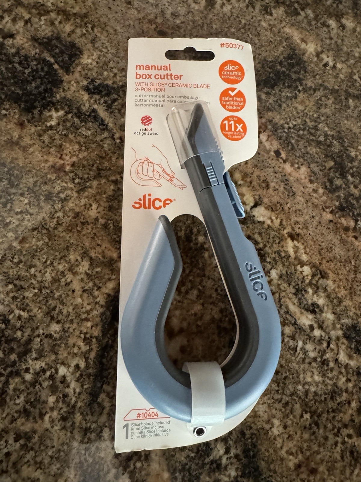 Slice Box Cutter, Heavy Duty Utility Knife, Safe Ceramic Blade  - Slate