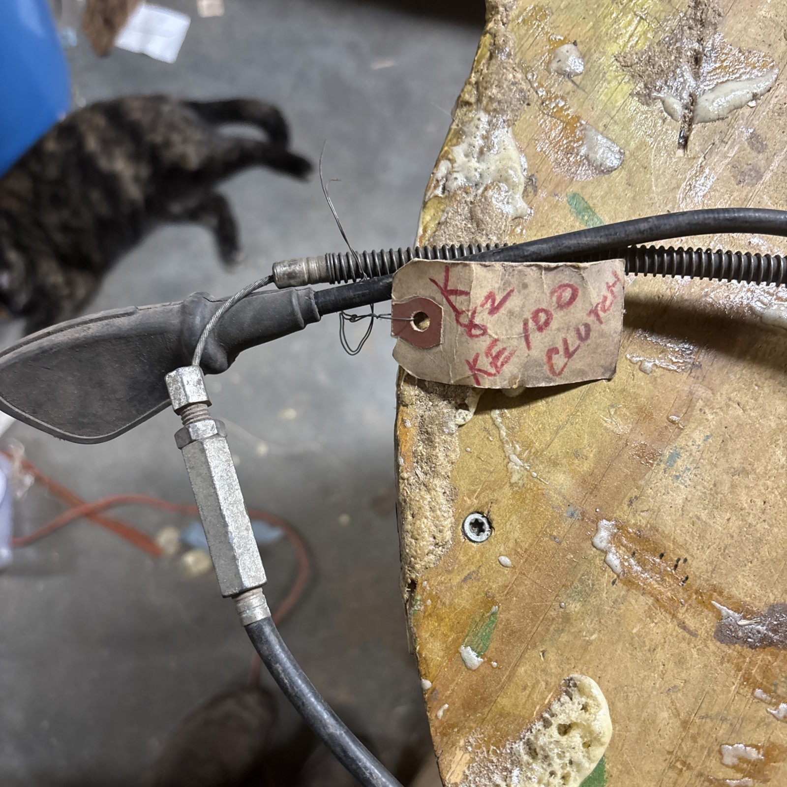 1982 Kawasaki KE100 OEM  CLUTCH CABLE, 54011-075