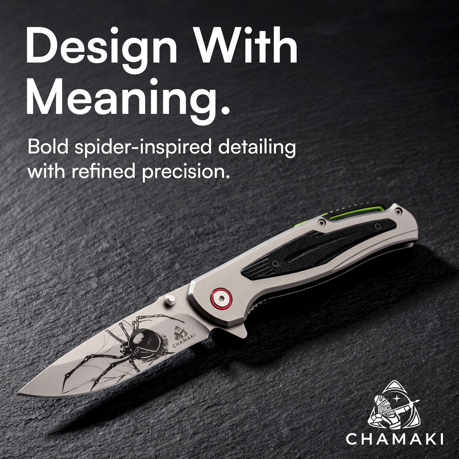 Chamaki Spider Folding Knife Tactical EDC Pocket Knife Razor Sharp Gift Ready