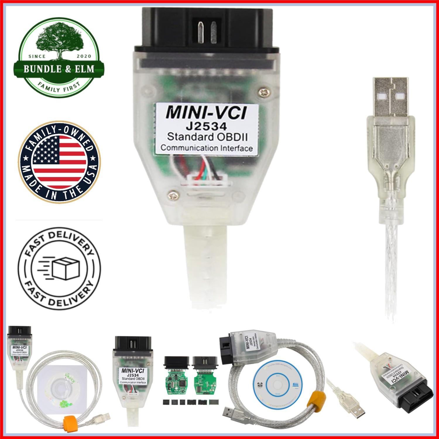 Mini Vci J2534 Cable Standard Obd2 Communication Interface for TIS Techstream...
