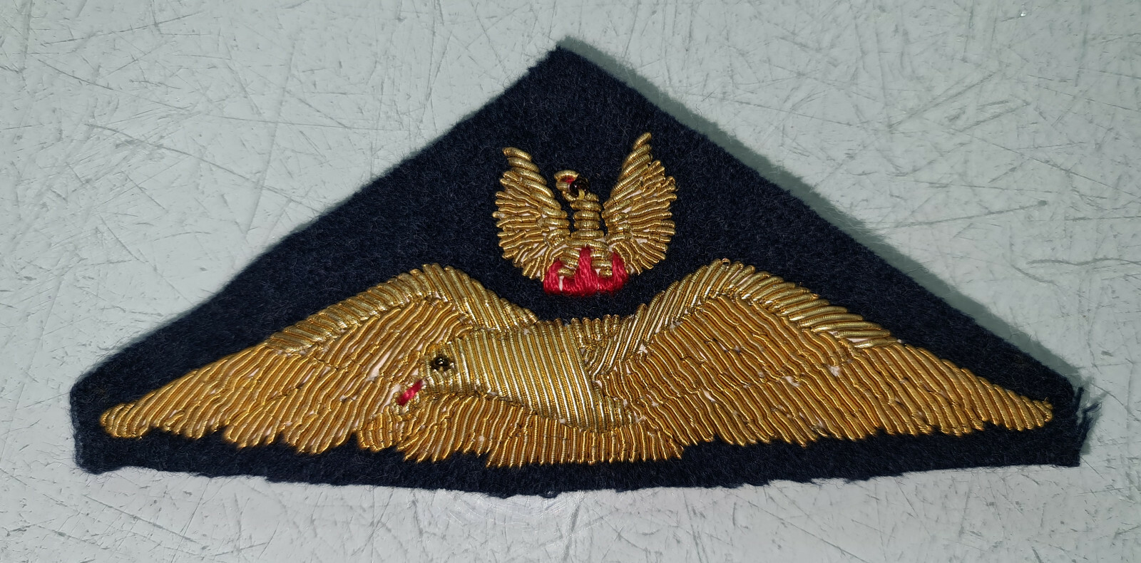 Extremely RARE Hellenic Airforce pilot wings bullion patch JUNTA era 1973-1974
