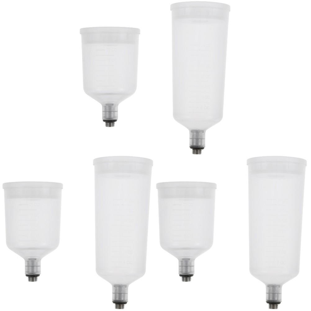 Set of 3 Airbrush Bottles Pot Jar Replaceable Spray Paint Container