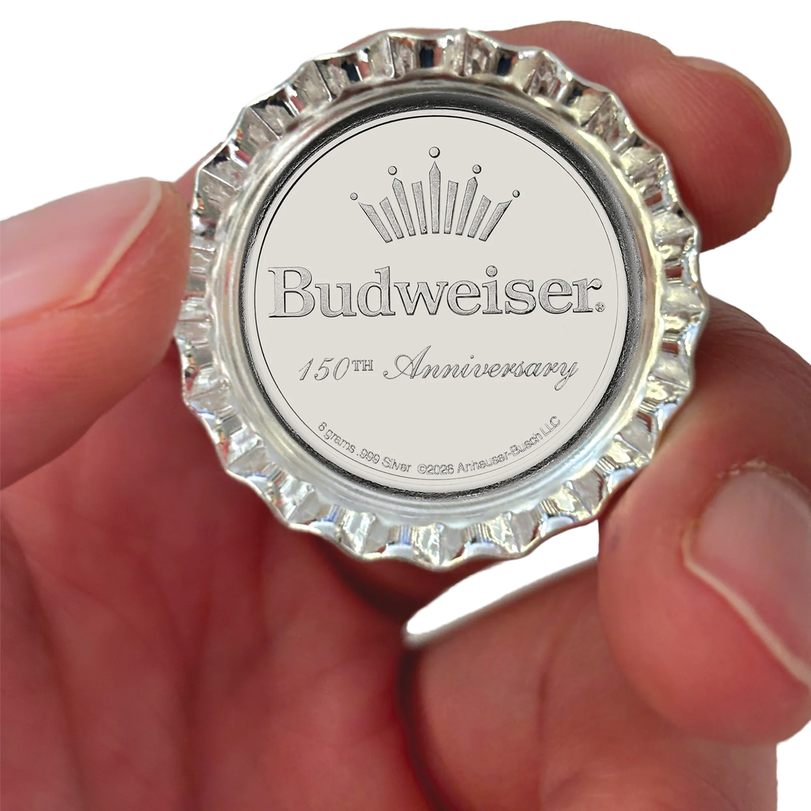 Budweiser Silver Bottle Cap - Holiday Clydesdales