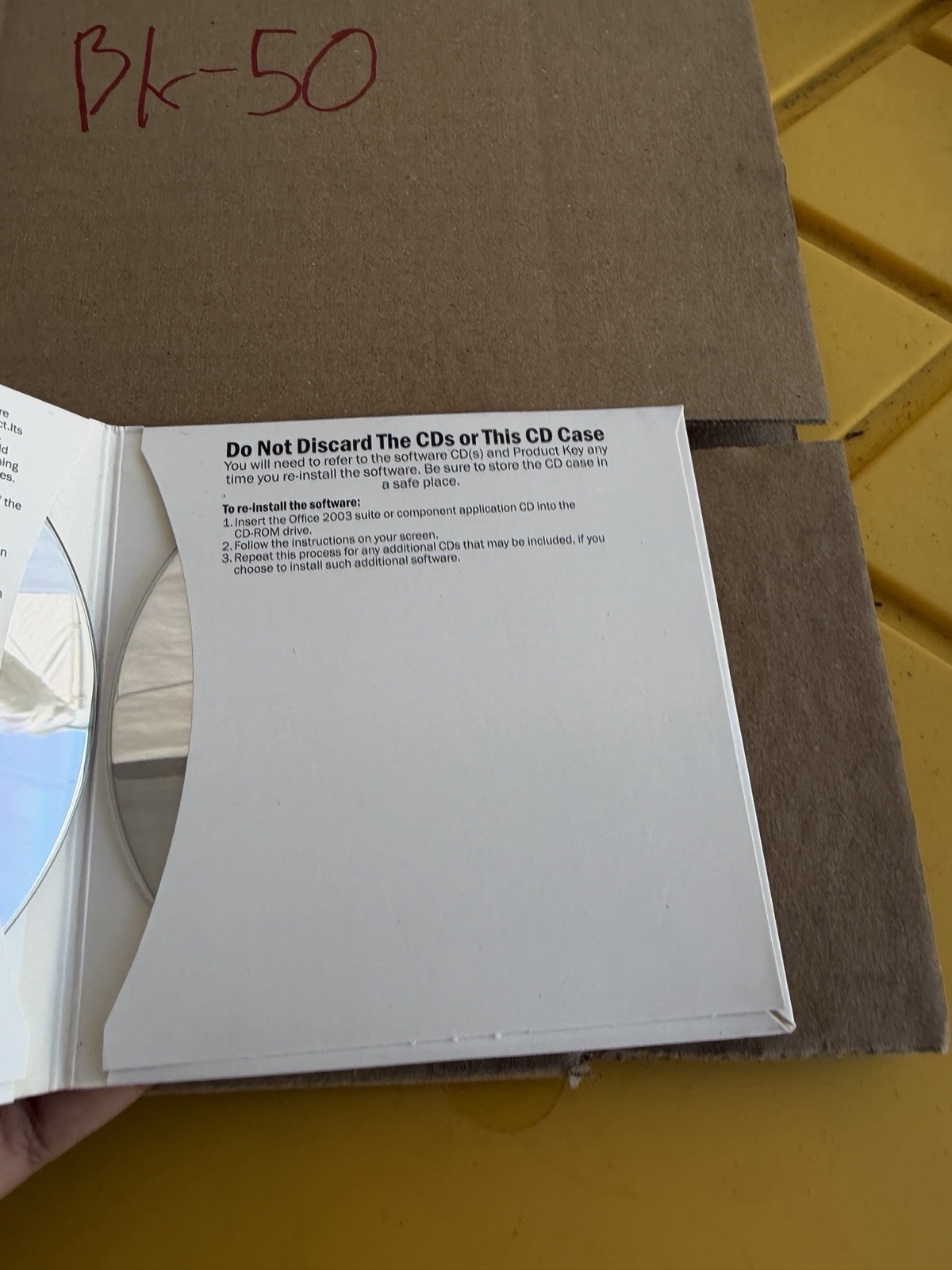 Microsoft Office Basic Edition 2003 Genuine CD Disc With Product Key As Pictured