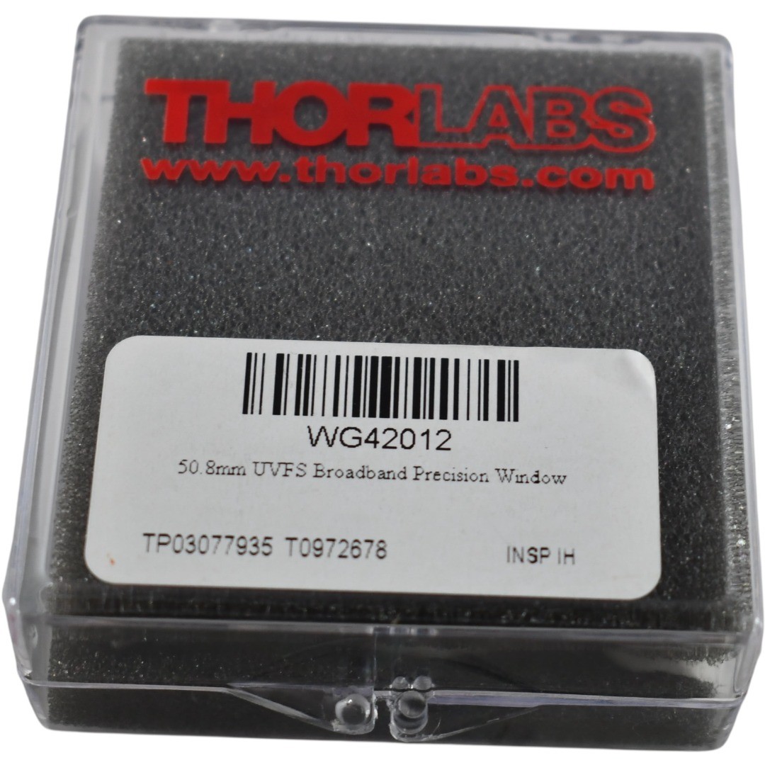 NEW Thorlabs WG42012 UVFS Broadband Precision Window 50.8mm Dia 12mm Thick