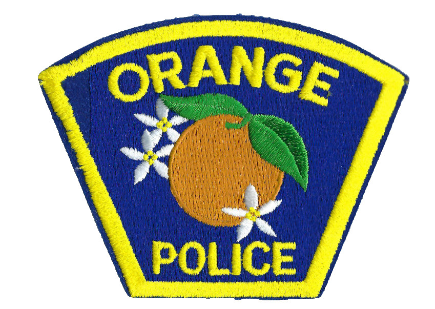 Orange (Orange County) CA California Police *WIDE GOLD BORDER* patch - NEW!