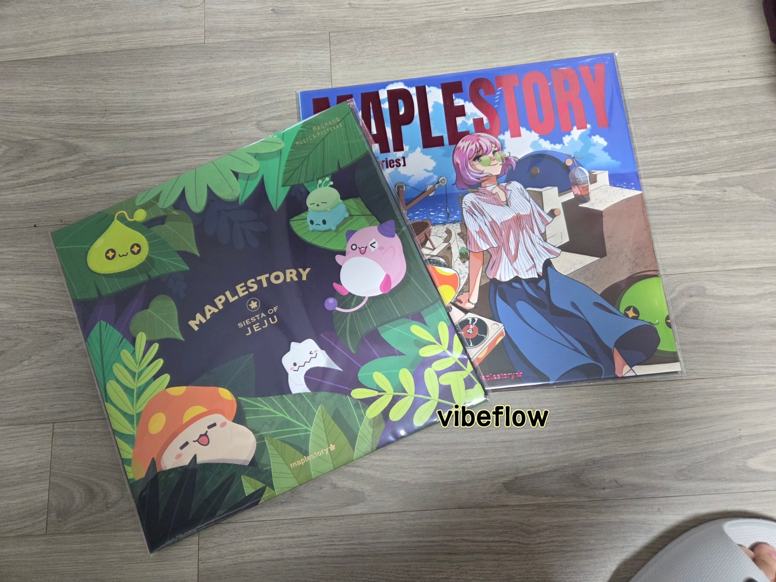 MapleStory Cafe Jeju Siesta of Jeju + Lo-Fi Memories LP Vinyl Bundle OST Nexon