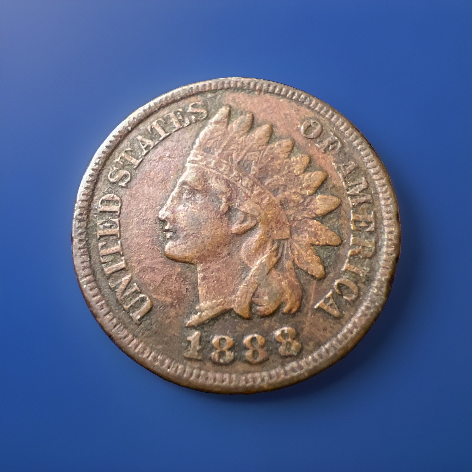 1888 Indian Head One Cent, Full Liberty