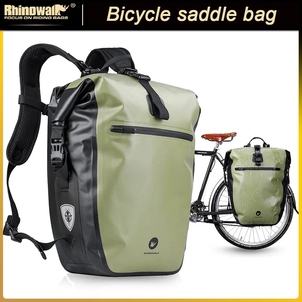 Rhinowalk Bicycle Pannier Side bag 100% Fully Waterproof 27L Bicycle Accessories