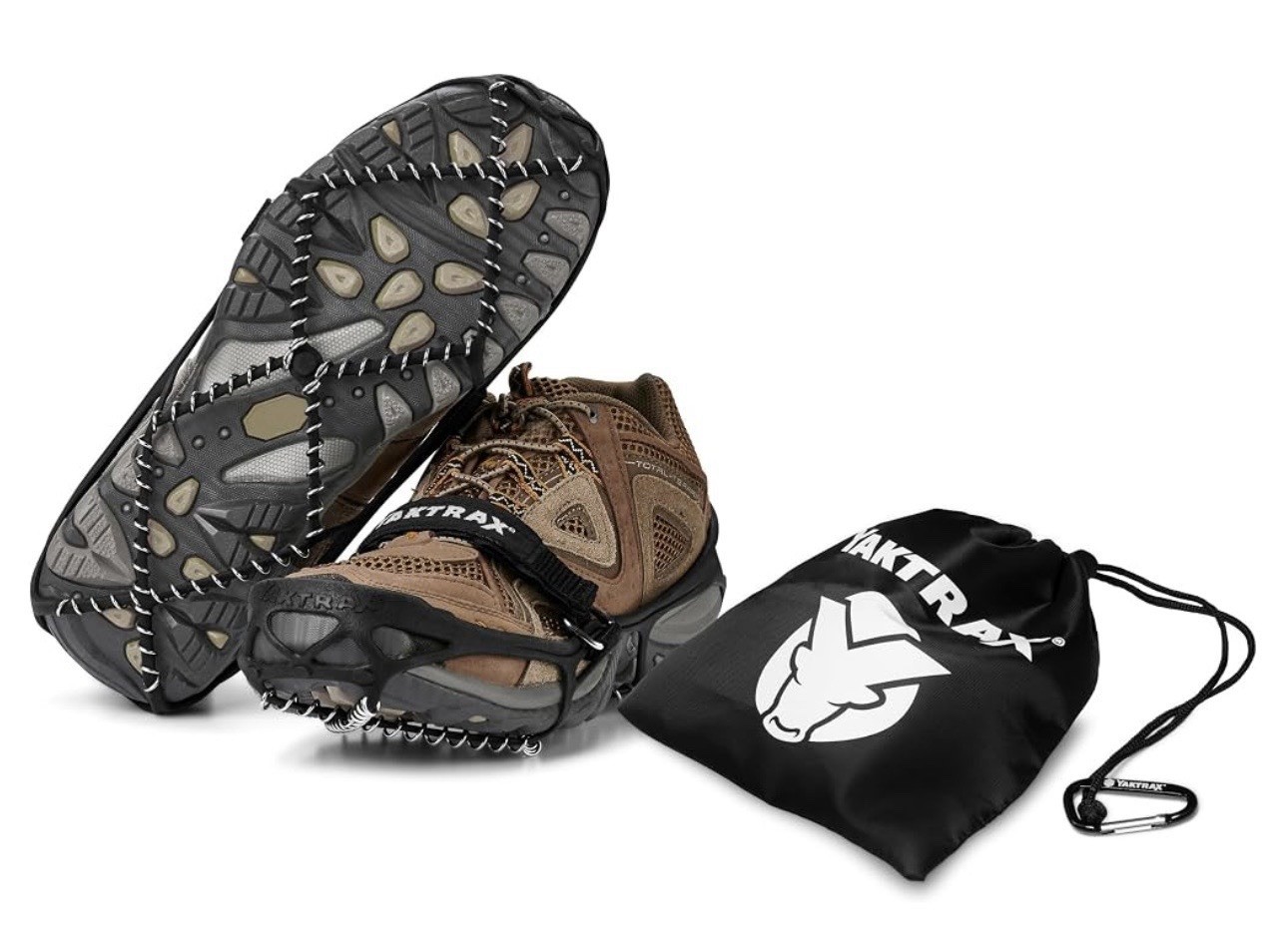 Yaktrax Pro Plus Traction Cleats for Ice and Snow, 360 Steel Coil Grip, Large