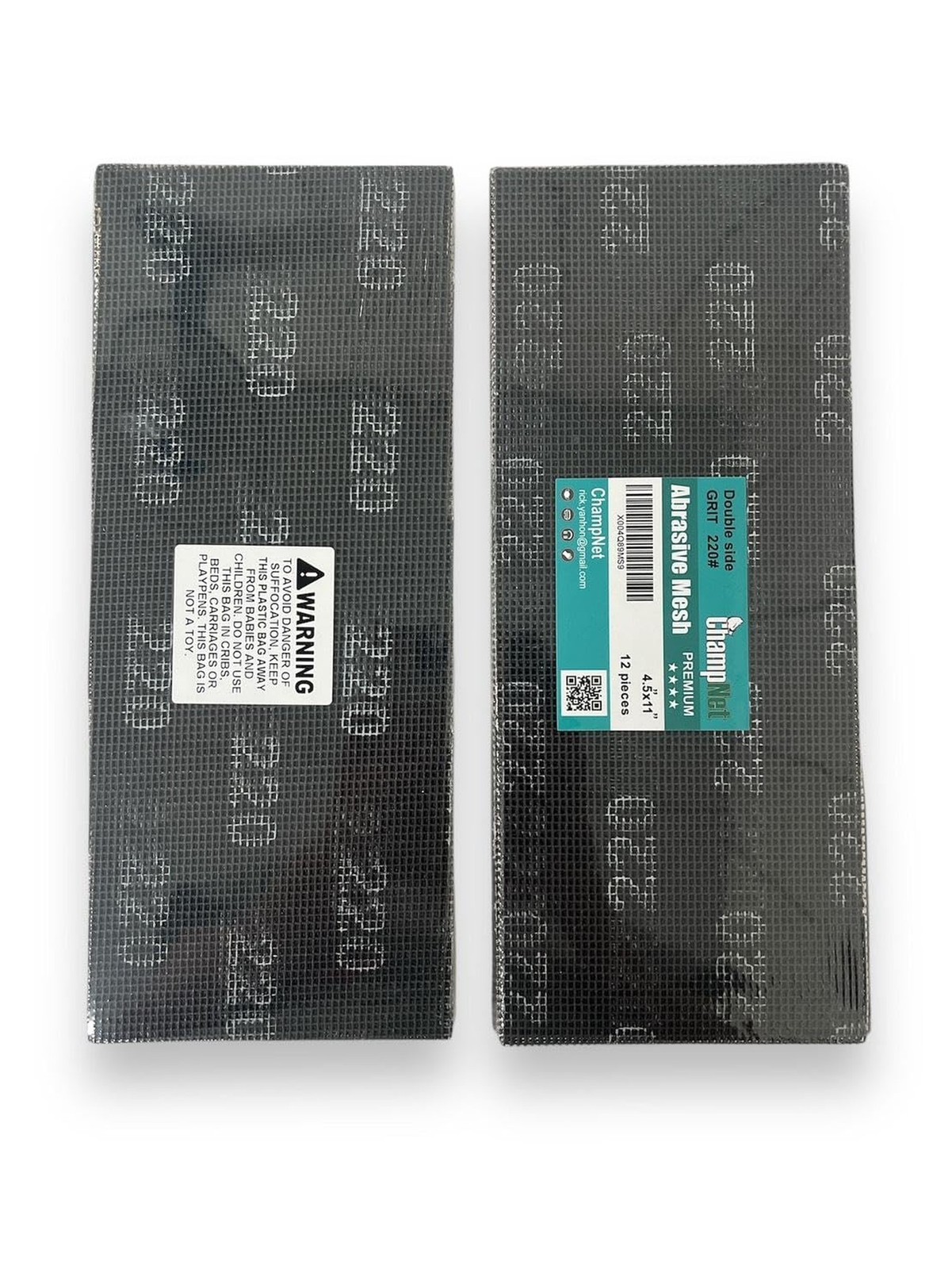 Sanding Mesh Sheets 12 Pack, 4.5 x 11 Inch Sanding Net Sheets, Grit 220, Doub...