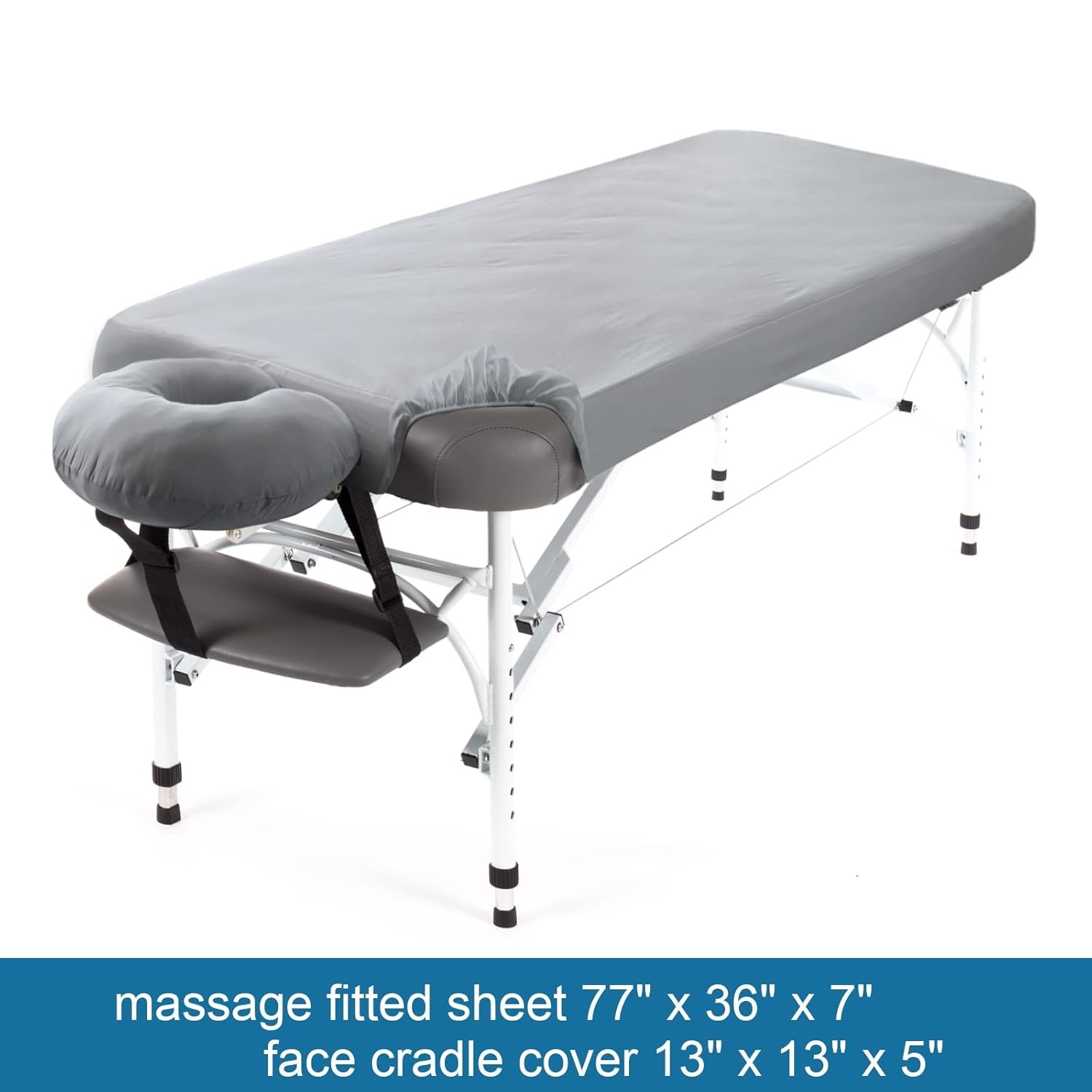 Essential Waterproof Massage Table Sheets Set - Fitted & Face Cradle Covers