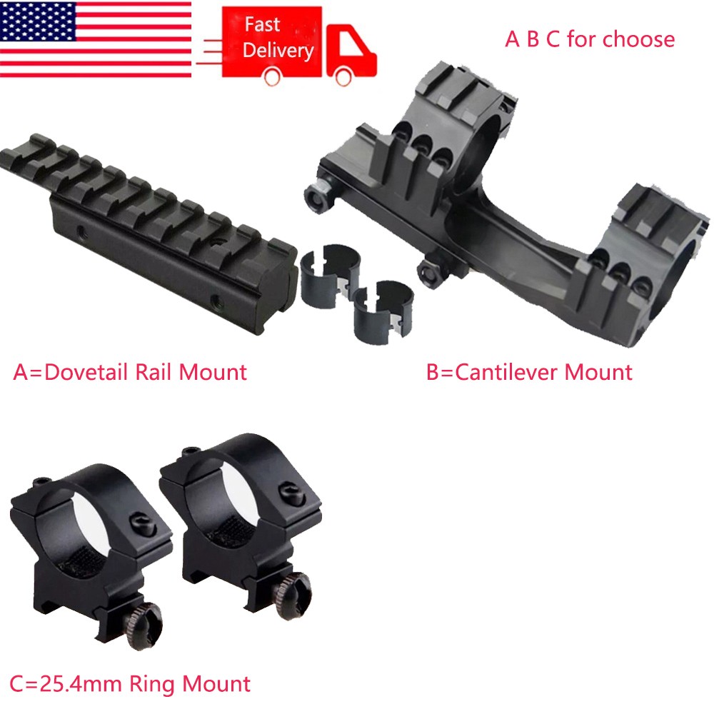 PEPR 25.4/30mm Ring Cantilever Mount/1" Ring Mount/Dovetail to Picatinny Mount