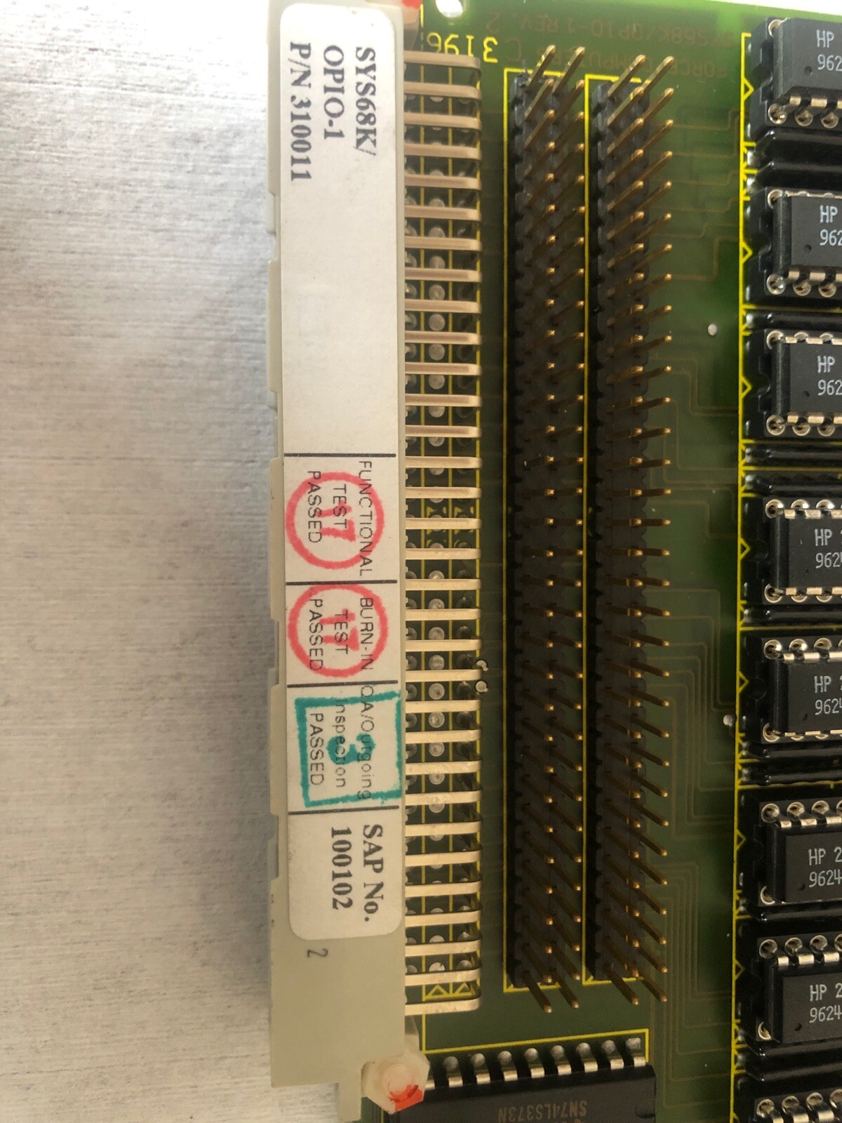 ASML PAS 5000/2500 Stepper, SYS68K/OPIO-1, P/N 310011
