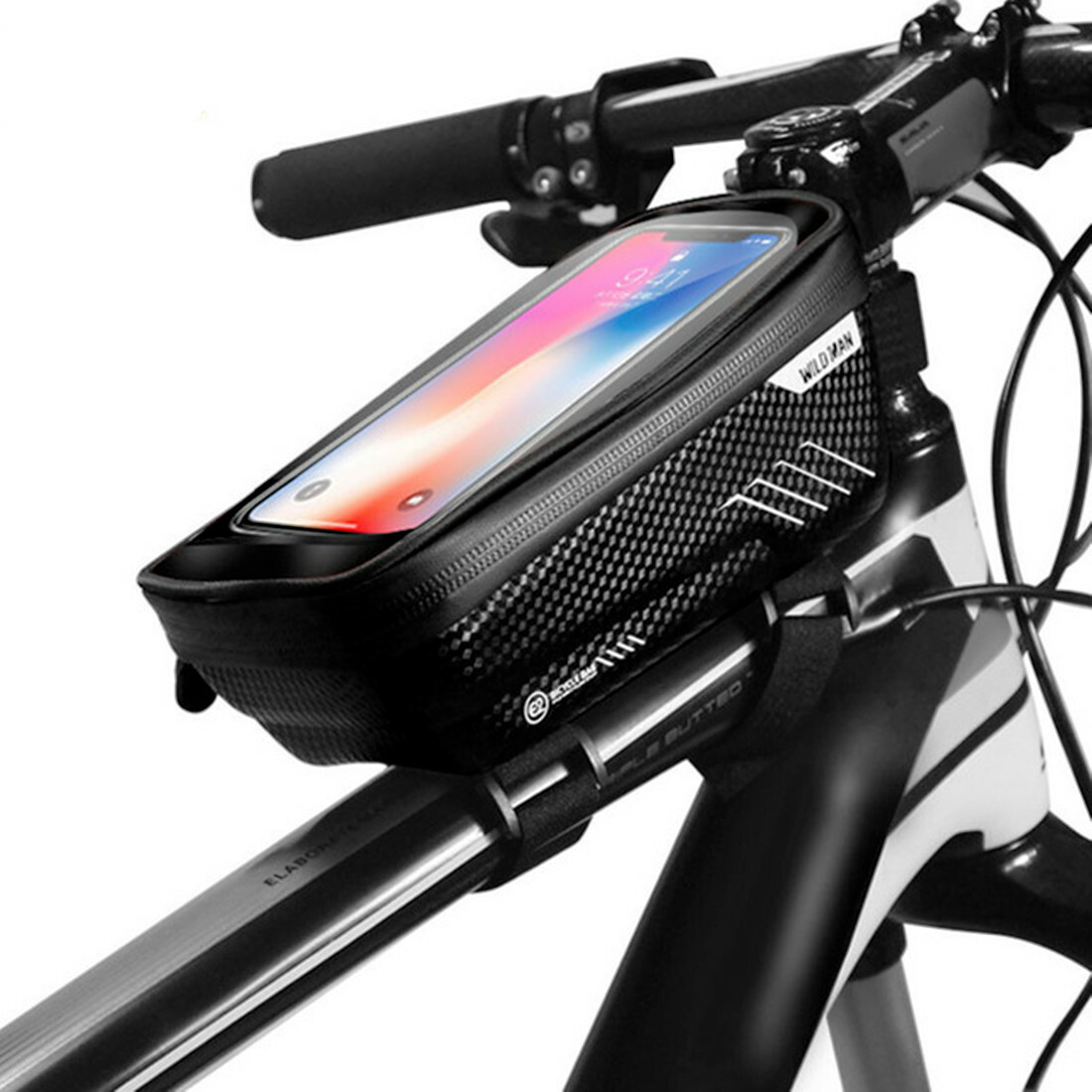 WILDMAN Bicycle Bike Bag MTB Front Bag Touch Screen 6.2" Phone Case Waterproof