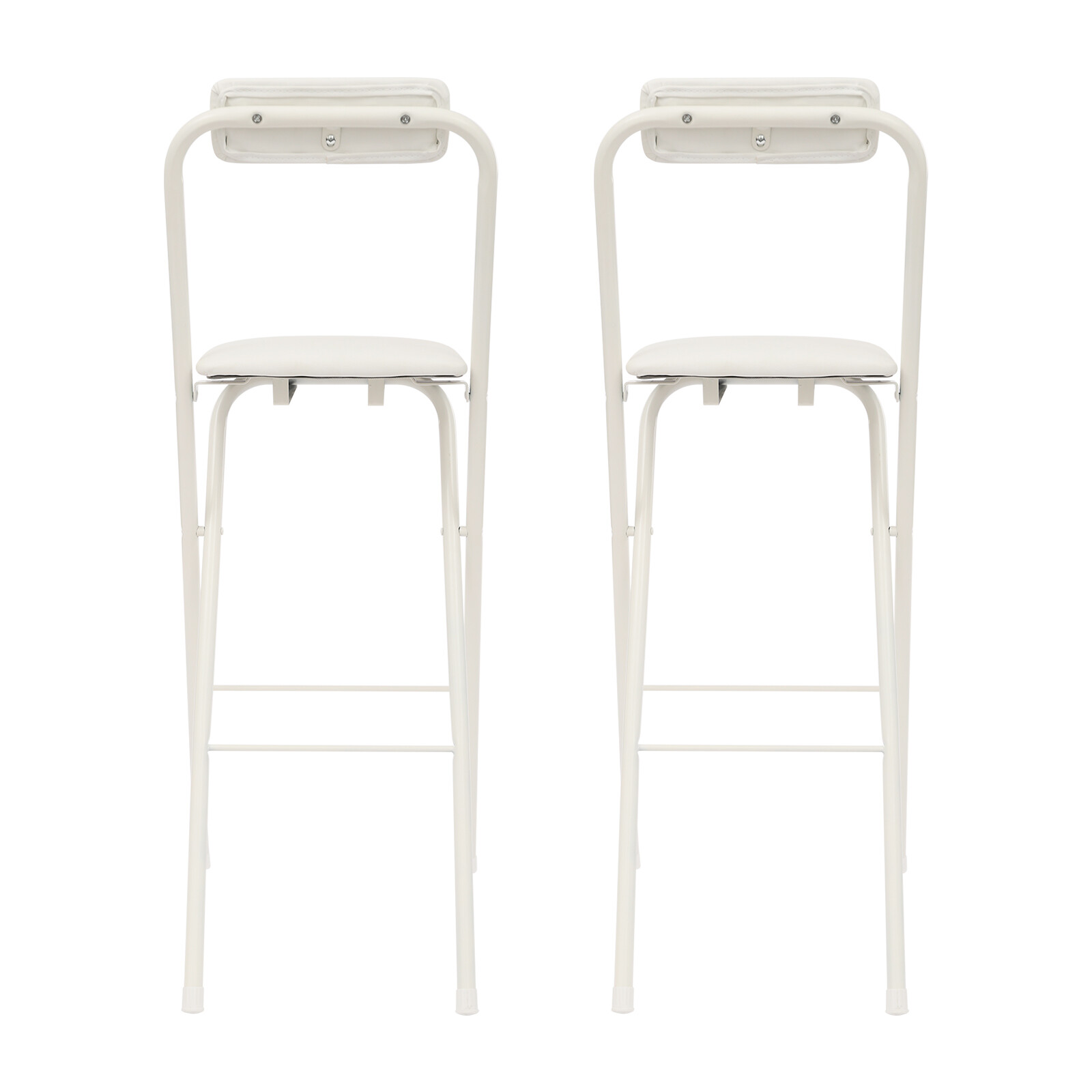 2 Pcs Folding Bar Stool with Backrest, Tall Foldable Stool Chair Portable USA