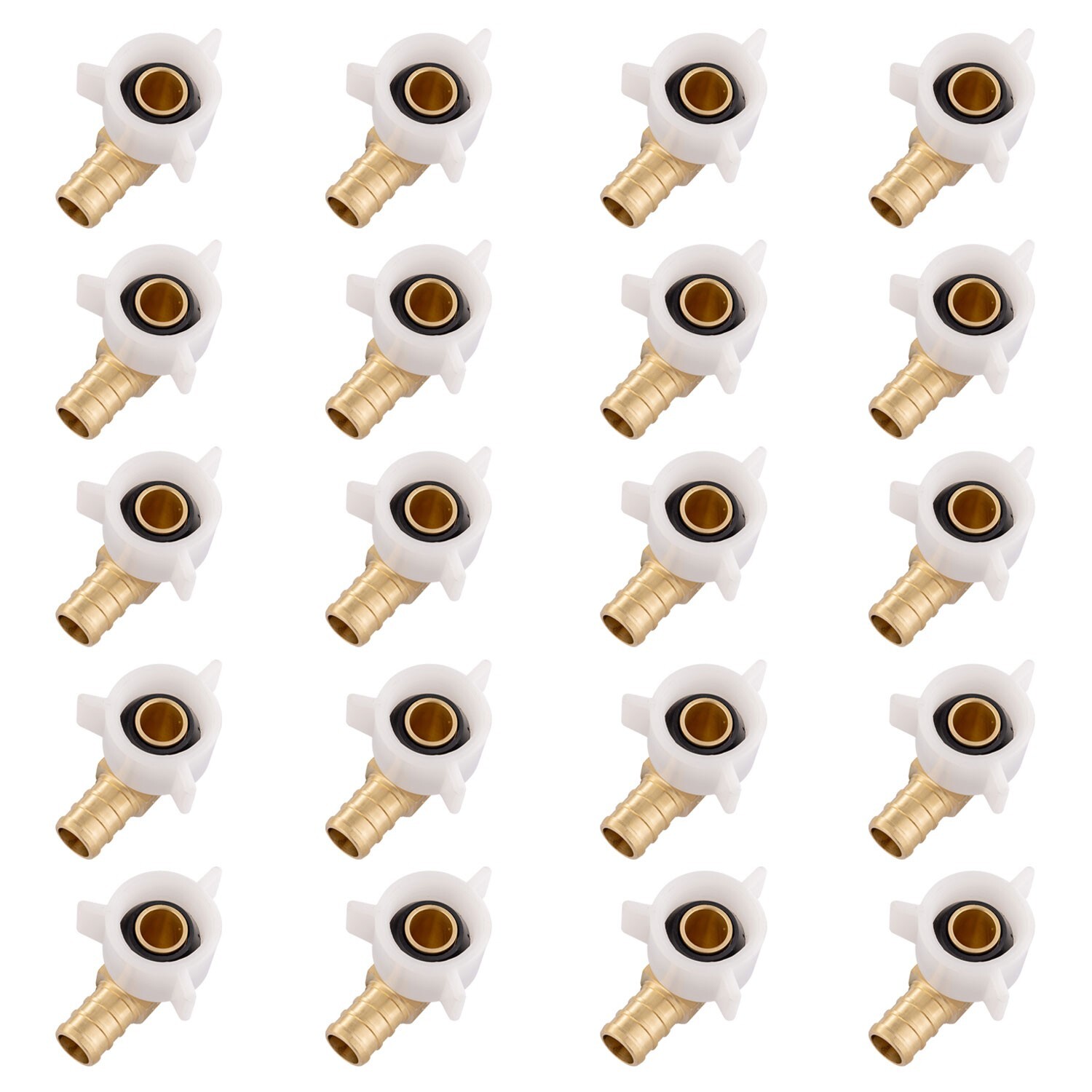 EFIELD 20PCS PEX  1/2"x1/2" FEMALE NPT SWIVEL ELBOW BRASS CRIMP FITTING, NO LEAD