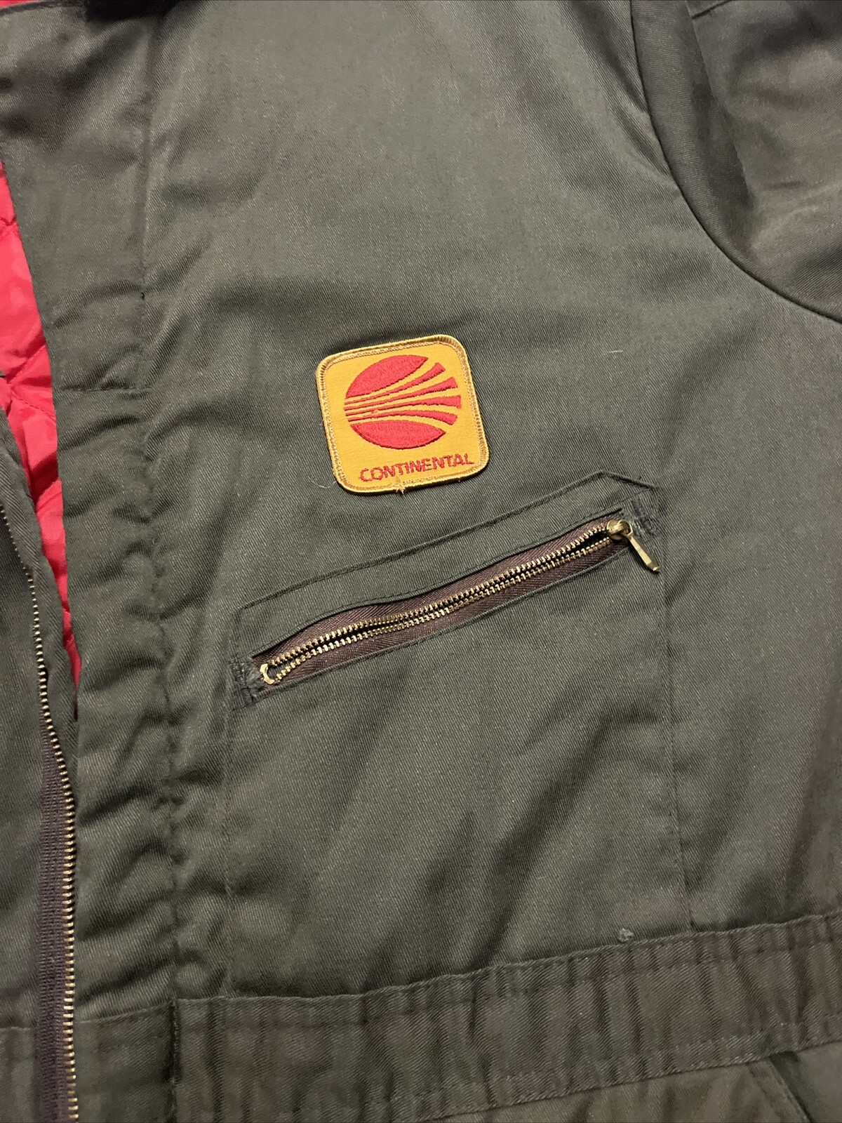 Vintage Continental Patch Flight Master Uniforms XL Jumpsuit Insulated