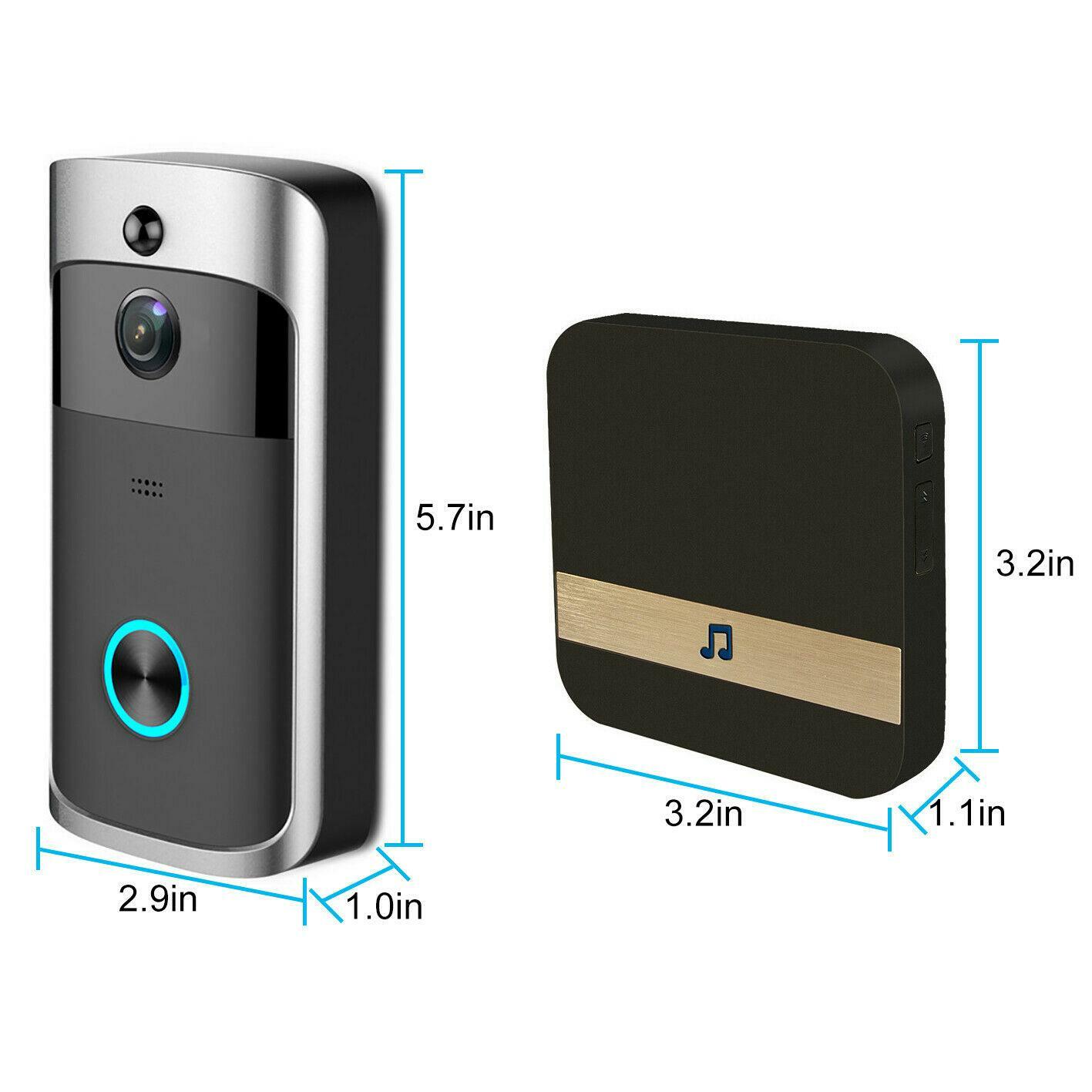 Wireless WiFi Video Doorbell 720P Smart Door Ring Intercom Security Camera Bell
