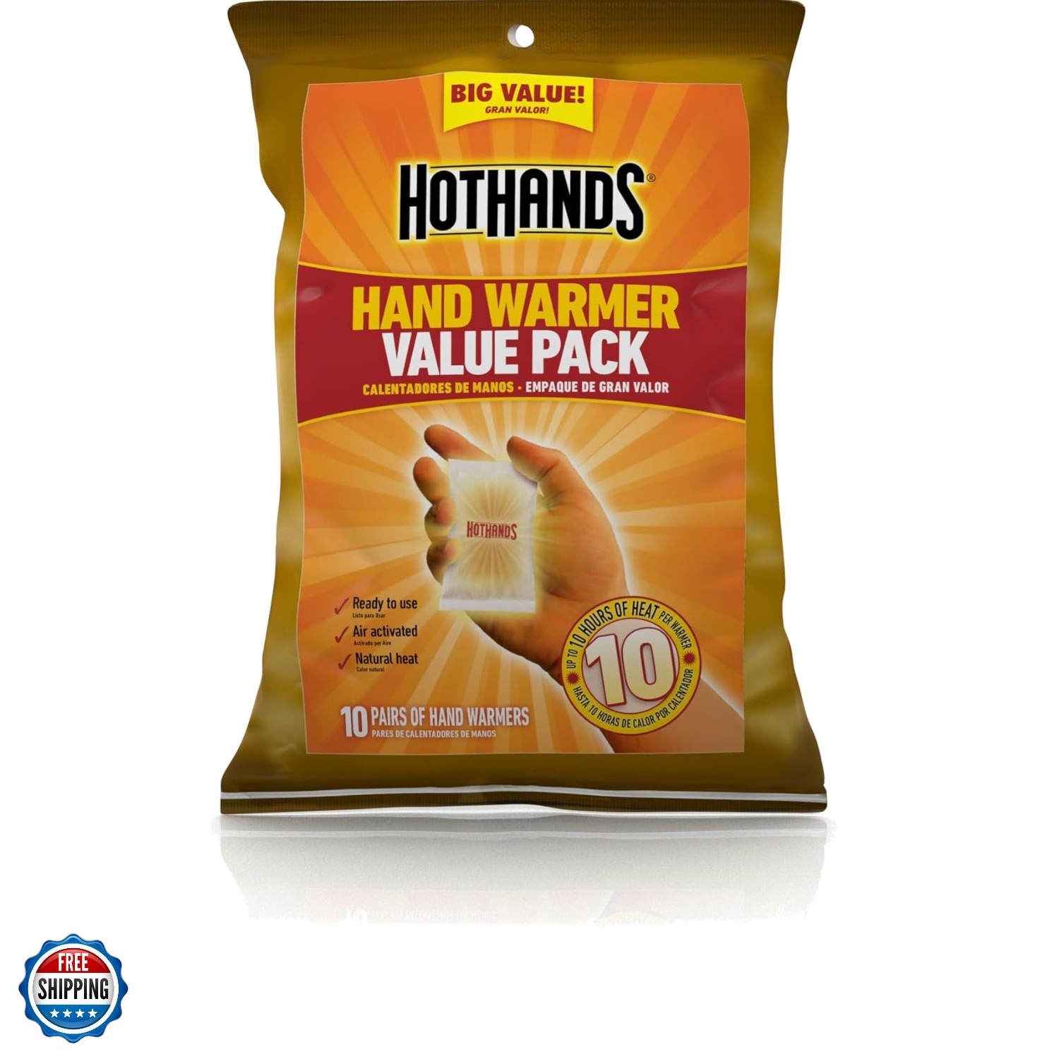 Hand Warmer Value Pack, 10 Count Pack of 1