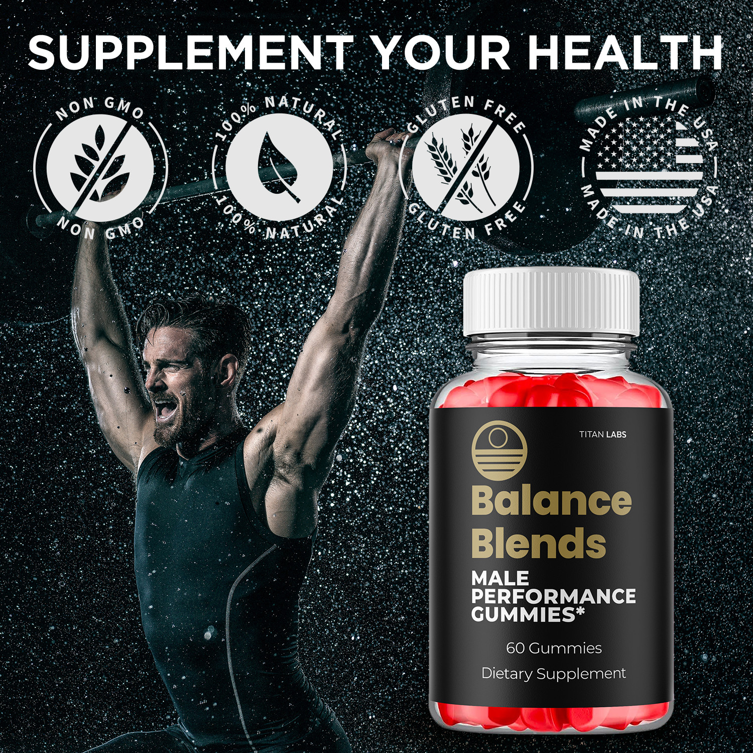 (2 Pack) Balance Blends Advanced Male Support Supplement BalanceBlends 120Gummys