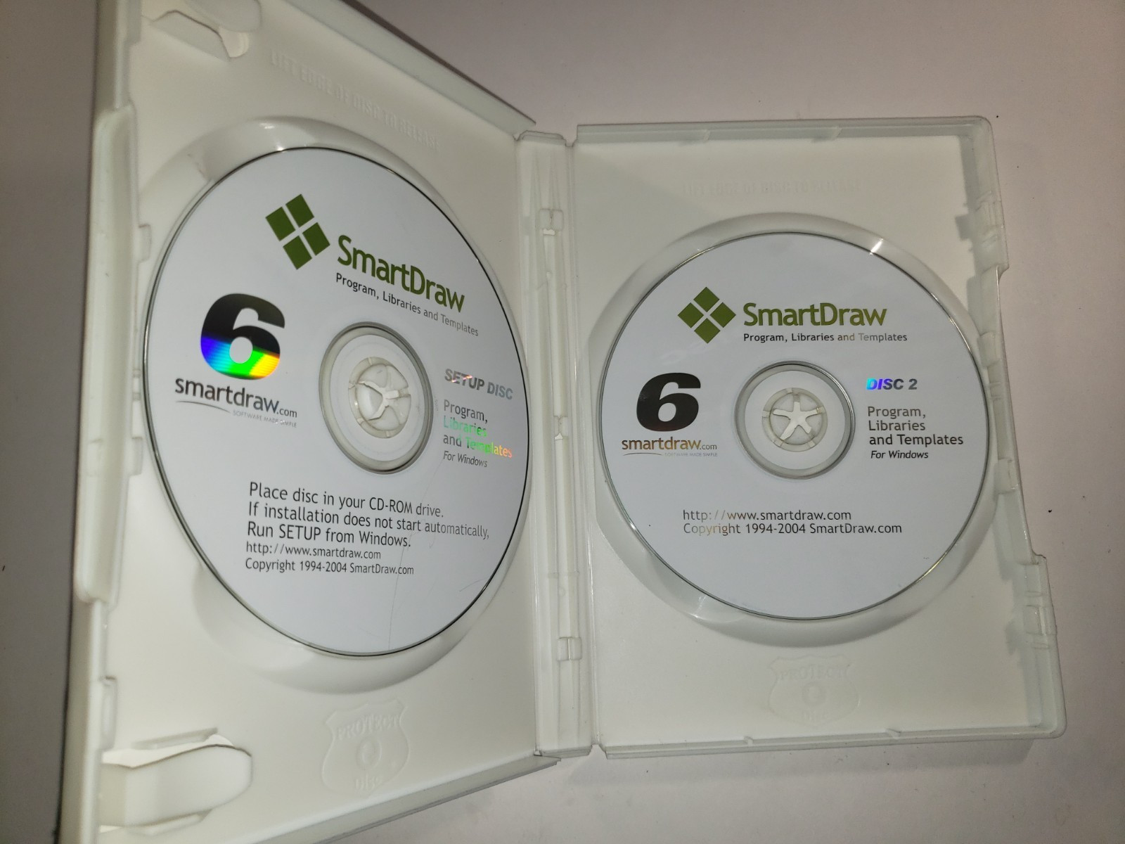 SmartDraw 6 Standard (PC, 2-Disc Set, 2004) with Key and Manual