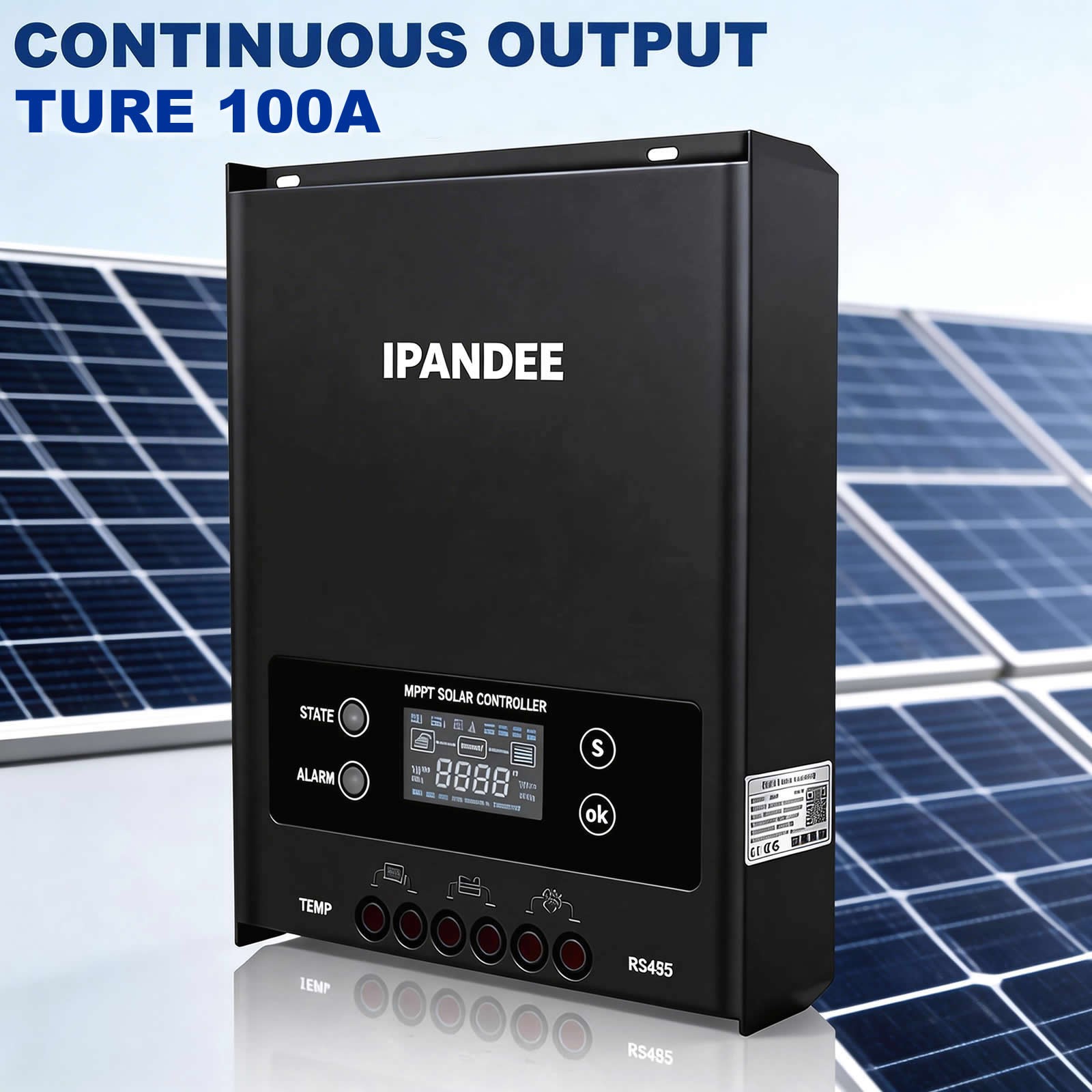 250VDC Input 100A MPPT Solar Charge Controller 99.9% Efficiency 12V/24V/36V48V