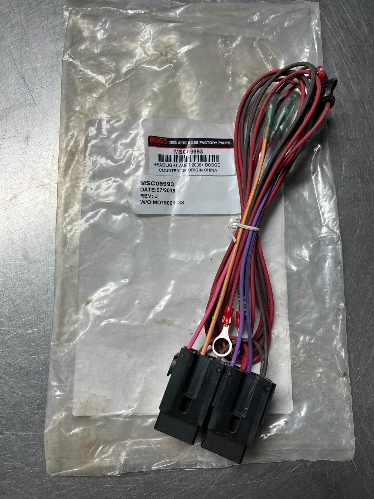 MSC09993 The Boss Snowplow Headlight ADAPTER Harness 13-Pin for 2006 Dodge