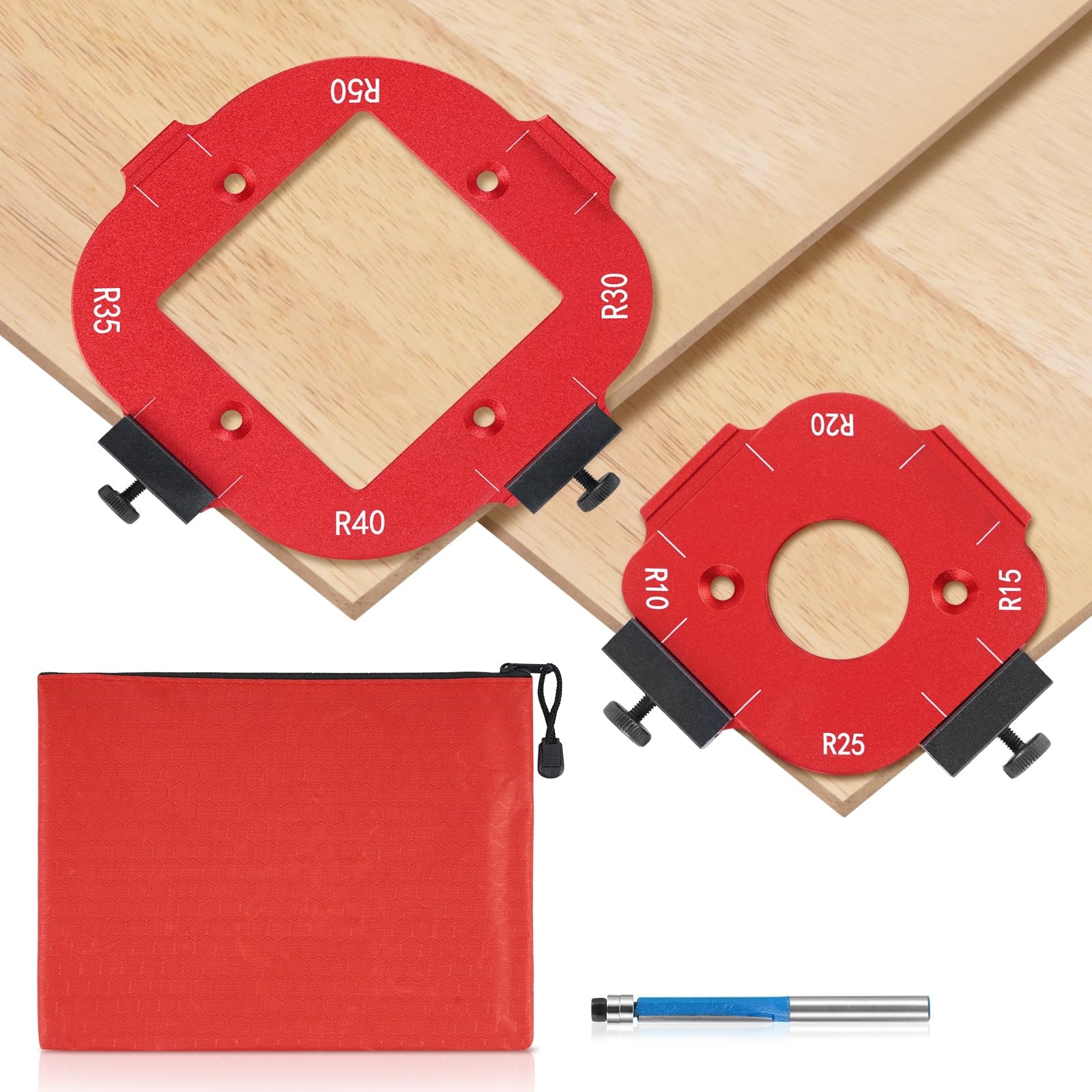 2 Pcs Router Corner Radius Template Router Radius Jig Aluminum Alloy Router T...