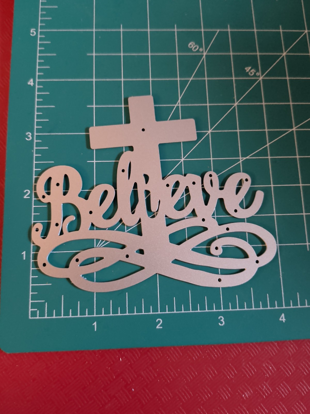 Universal Thin Metal Die Cut Tool Easter Cross Believe He Is Risen Christ Jesus