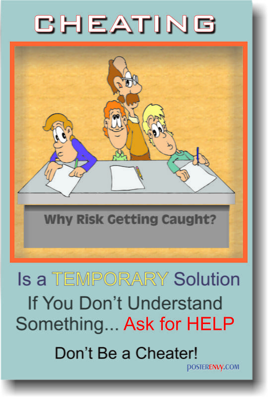 Cheating is a Temporary Solution - MOTIVATIONAL POSTER