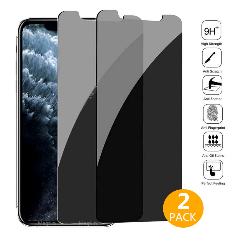 [2-Pack] iPhone 11 Pro X Xs Max Privacy Anti-Spy Tempered Glass Screen Protector