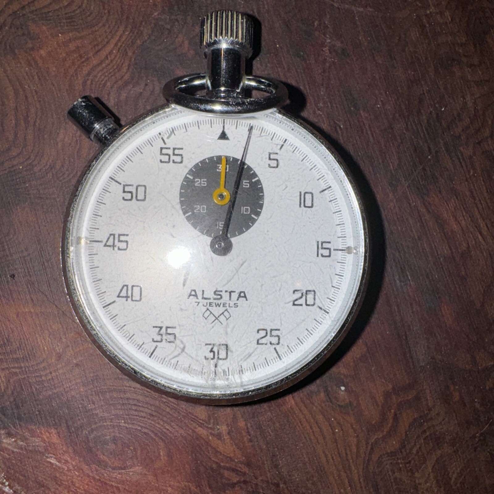 Vintage ALSTA Swiss Made 7 Jewel STOPWATCH