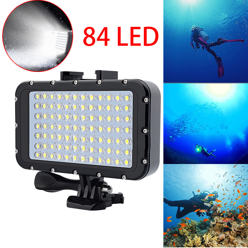 Waterproof Underwater 84 LED Video Light Diving Spot Lamp for Sport Camera