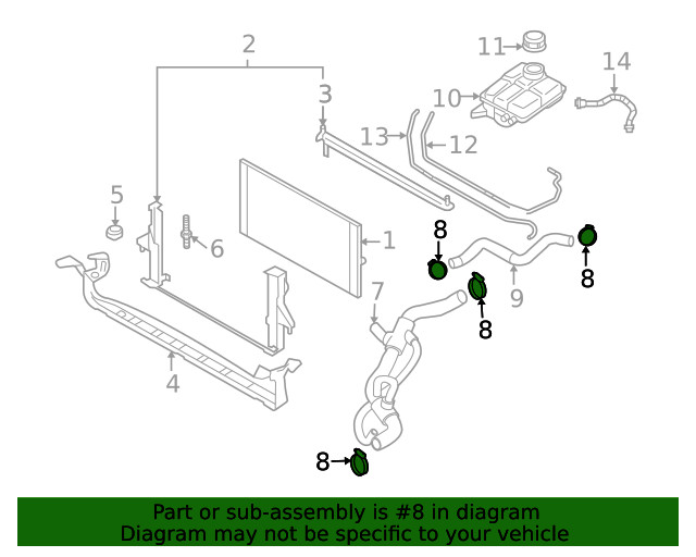 Genuine Volvo Hose Clamp 988027