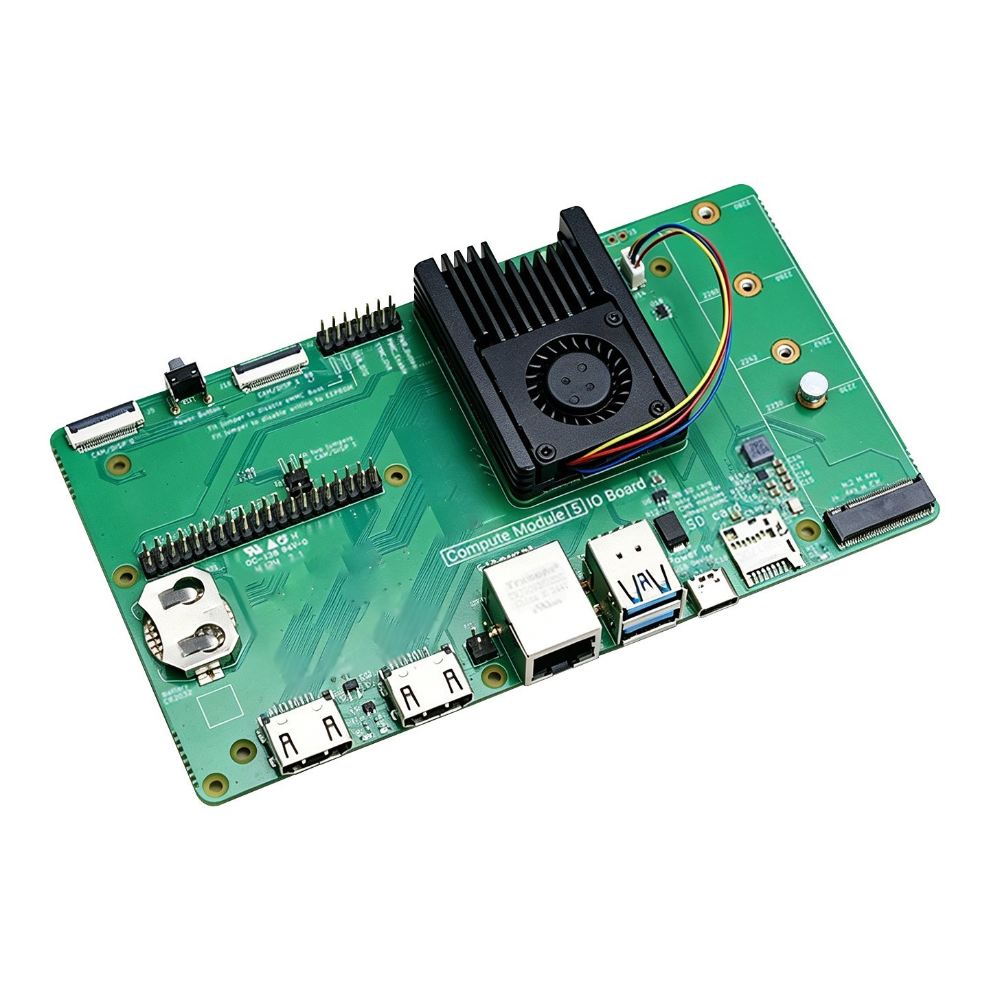 Low Noise Cooling Fan for For RASPBERRY Pi CM5 with Automatic For PWM Control