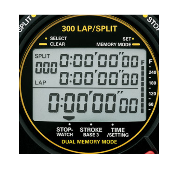SEIKO Stopwatch SVAS009 Swimming Master & Blue/Yellow Silicon Case Set 10ATM