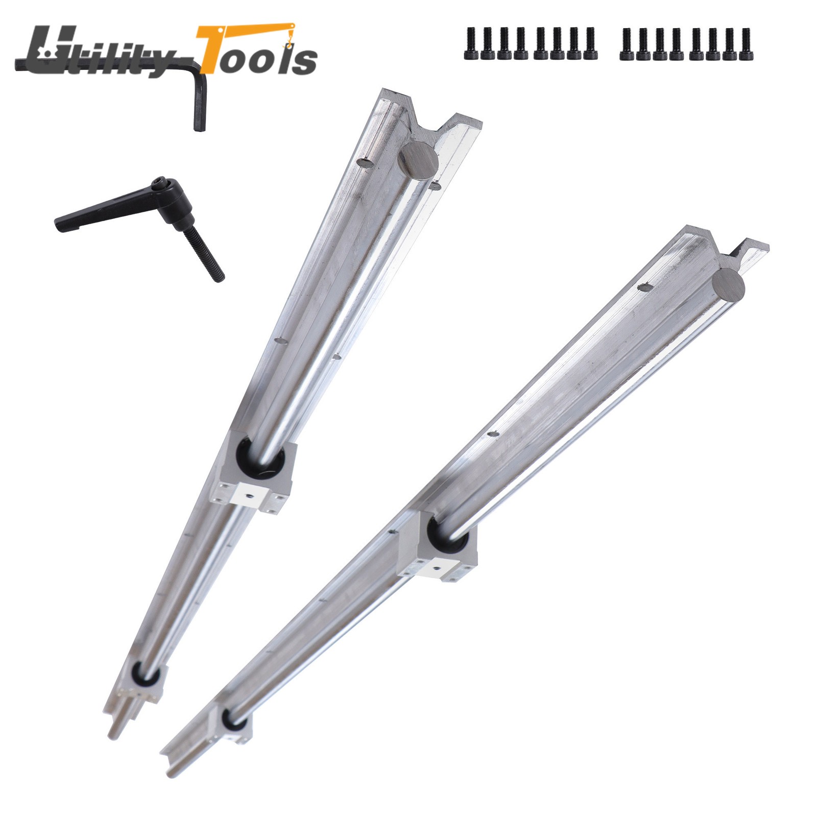 For DIY 2× SBR16-1500mm Linear Slide Guide W/4 SBR16UU Square Bearing Blocks
