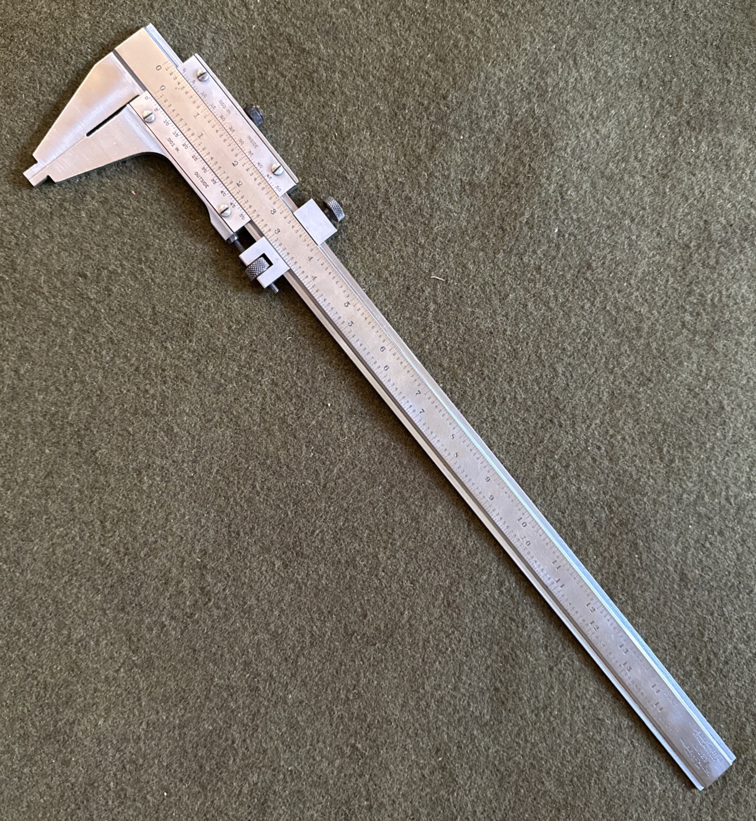 Vintage STARRETT 14" Vernier Caliper No.123 USA 🇺🇸 Excellent